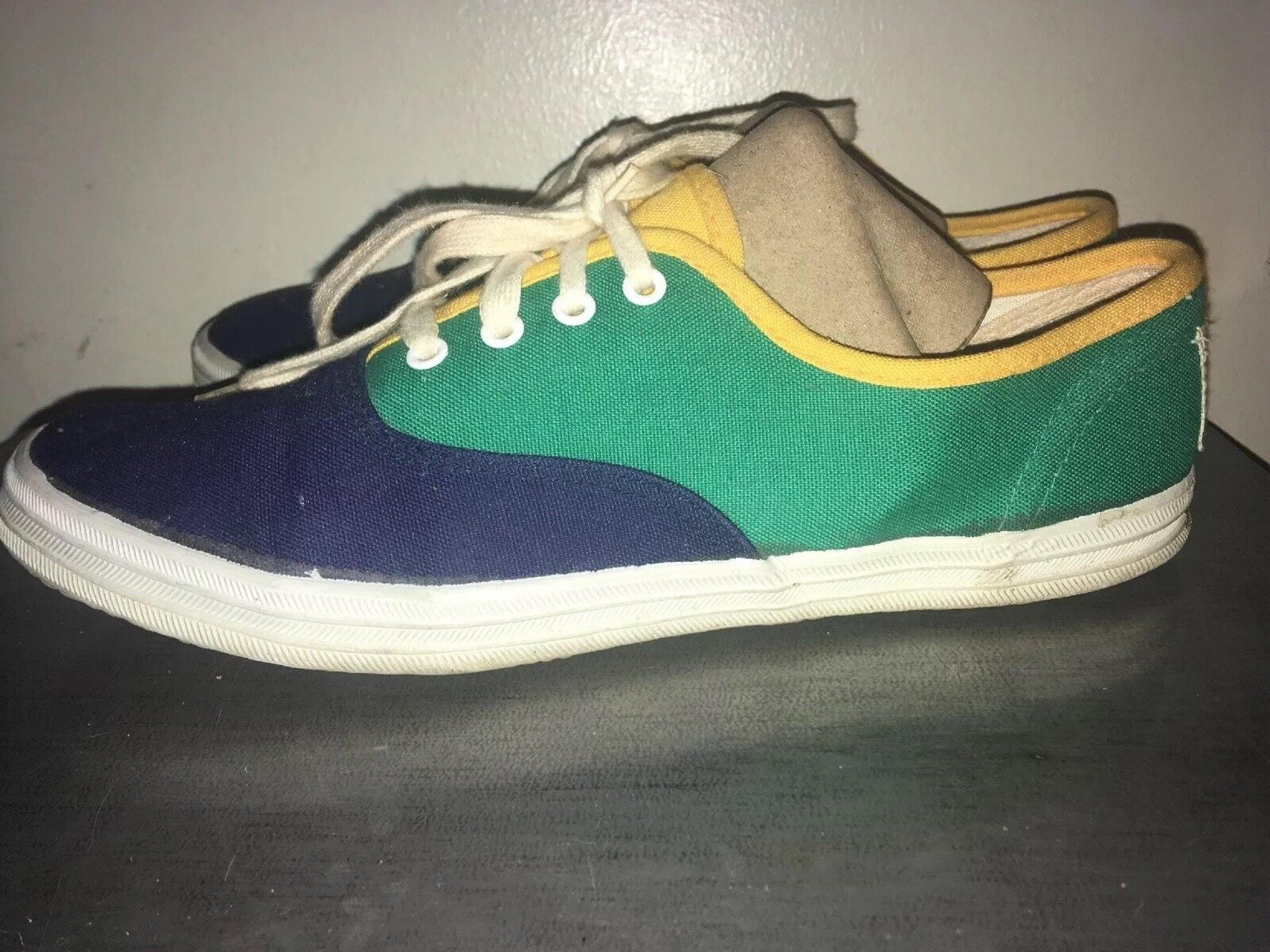 Rare Paris Sport Club Vintage Color Block Canvas Tennis Shoes Sneakers Sz 7