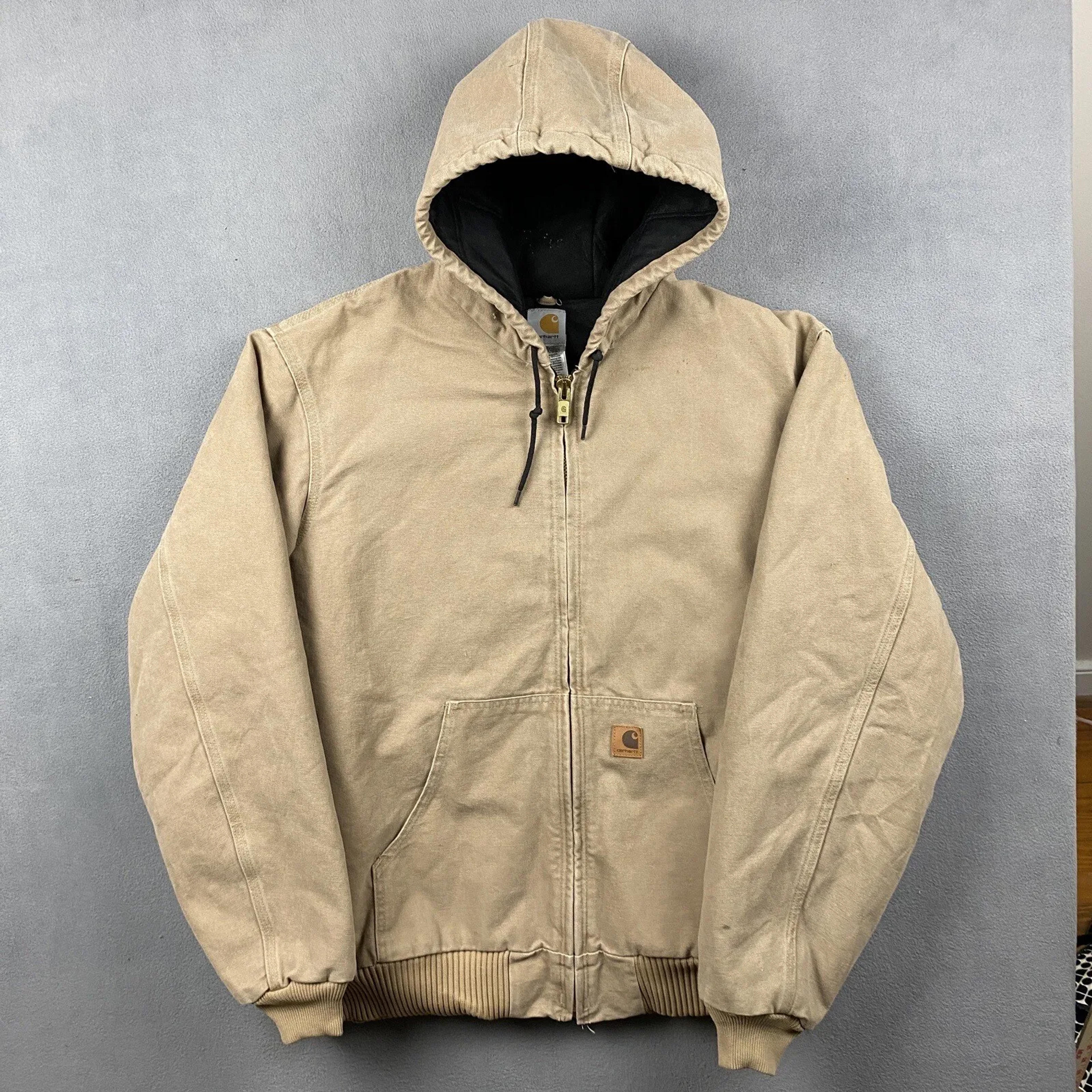 Carhartt Jacket Men’s XLT Sandstone J130 SDL Quilted Coat Hooded Detroit VTG NWT | eBay