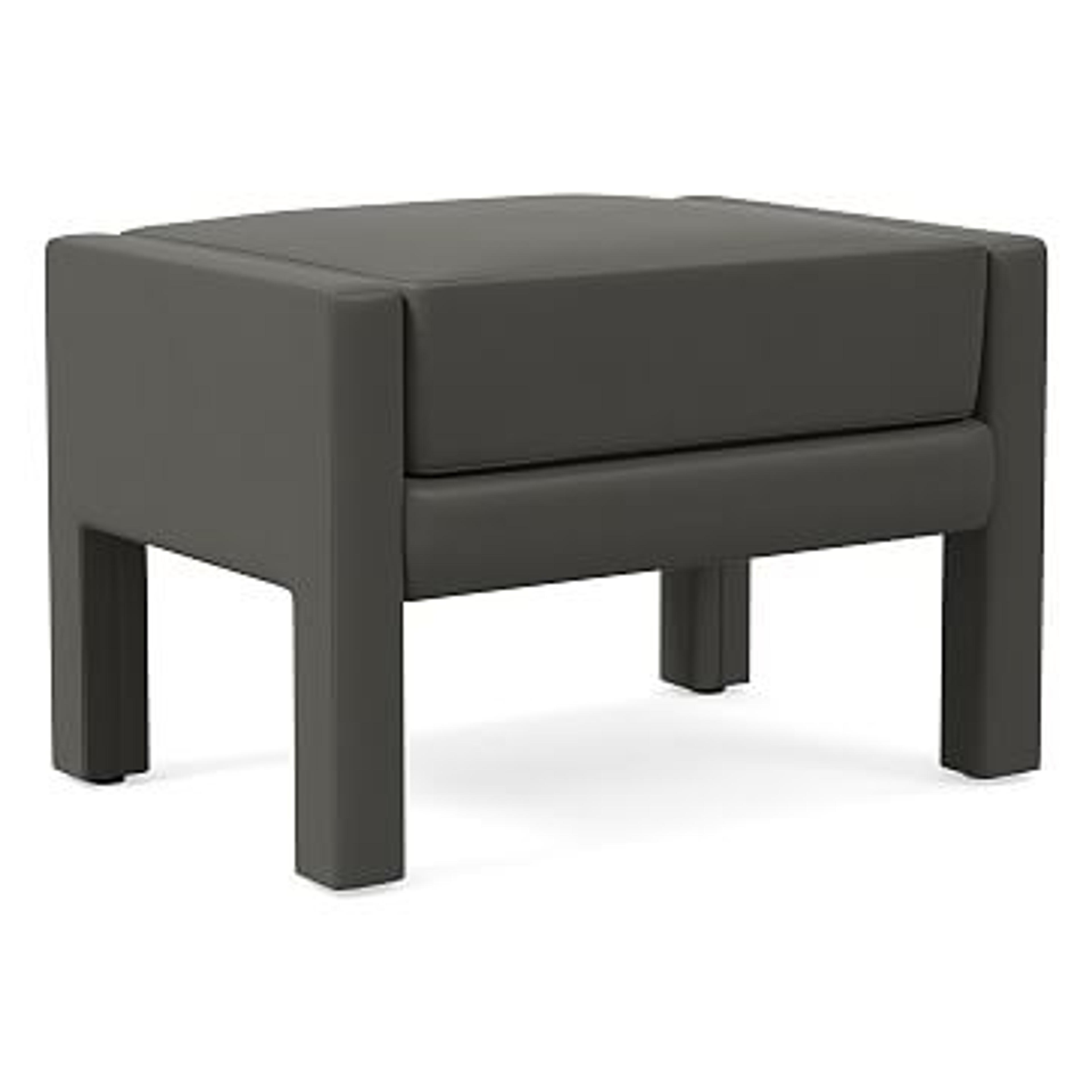 Scarlett Ottoman, Poly, Sierra Leather, Fog | West Elm