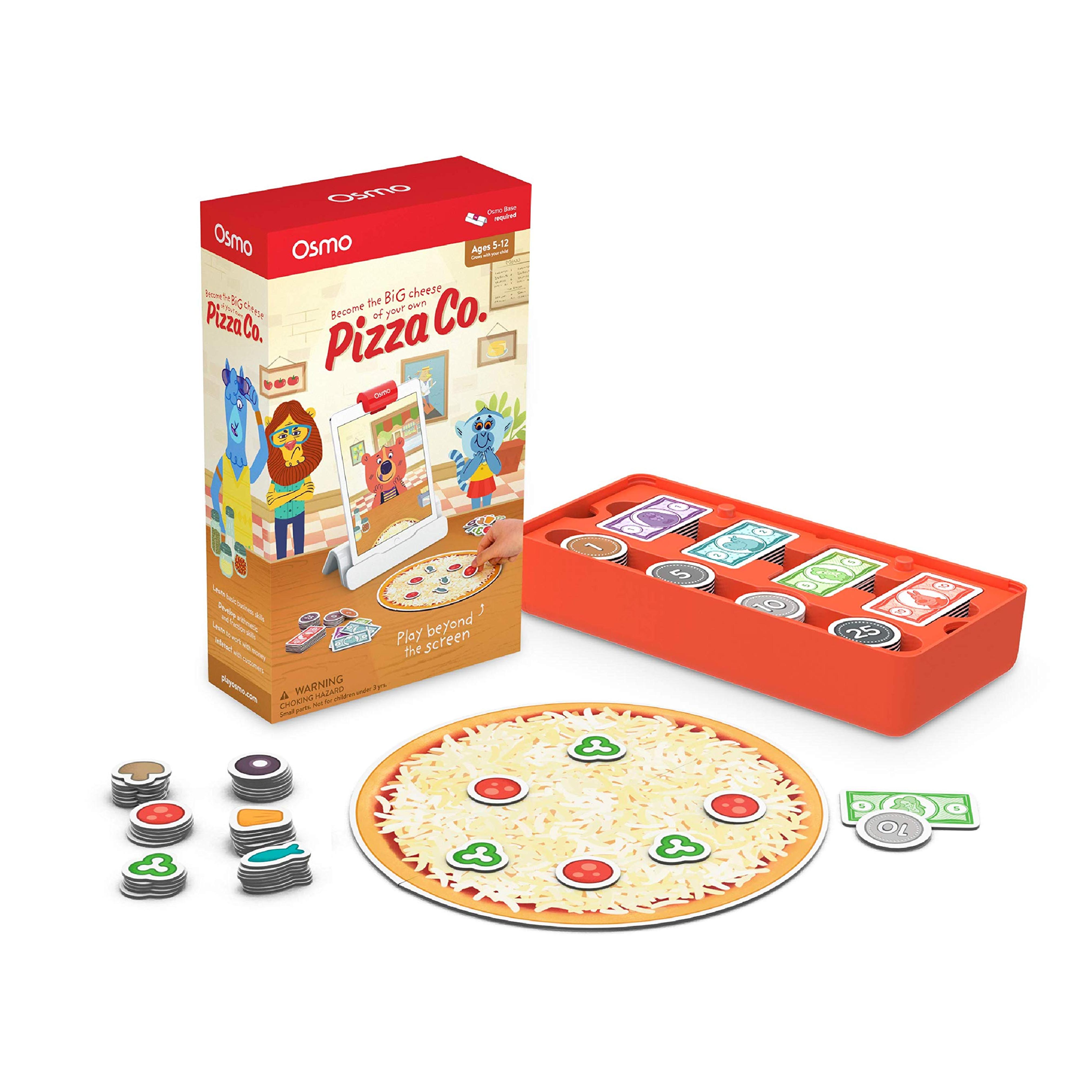 Osmo - Pizza Co. - Ages 5-12 - Communication Skills & Math - Educational Learning Games - STEM Toy - Gifts for Kids, Boy & Girl - Ages 5 6 7 8 9 10 11 12 - For iPad or Fire Tablet (Osmo Base Required)