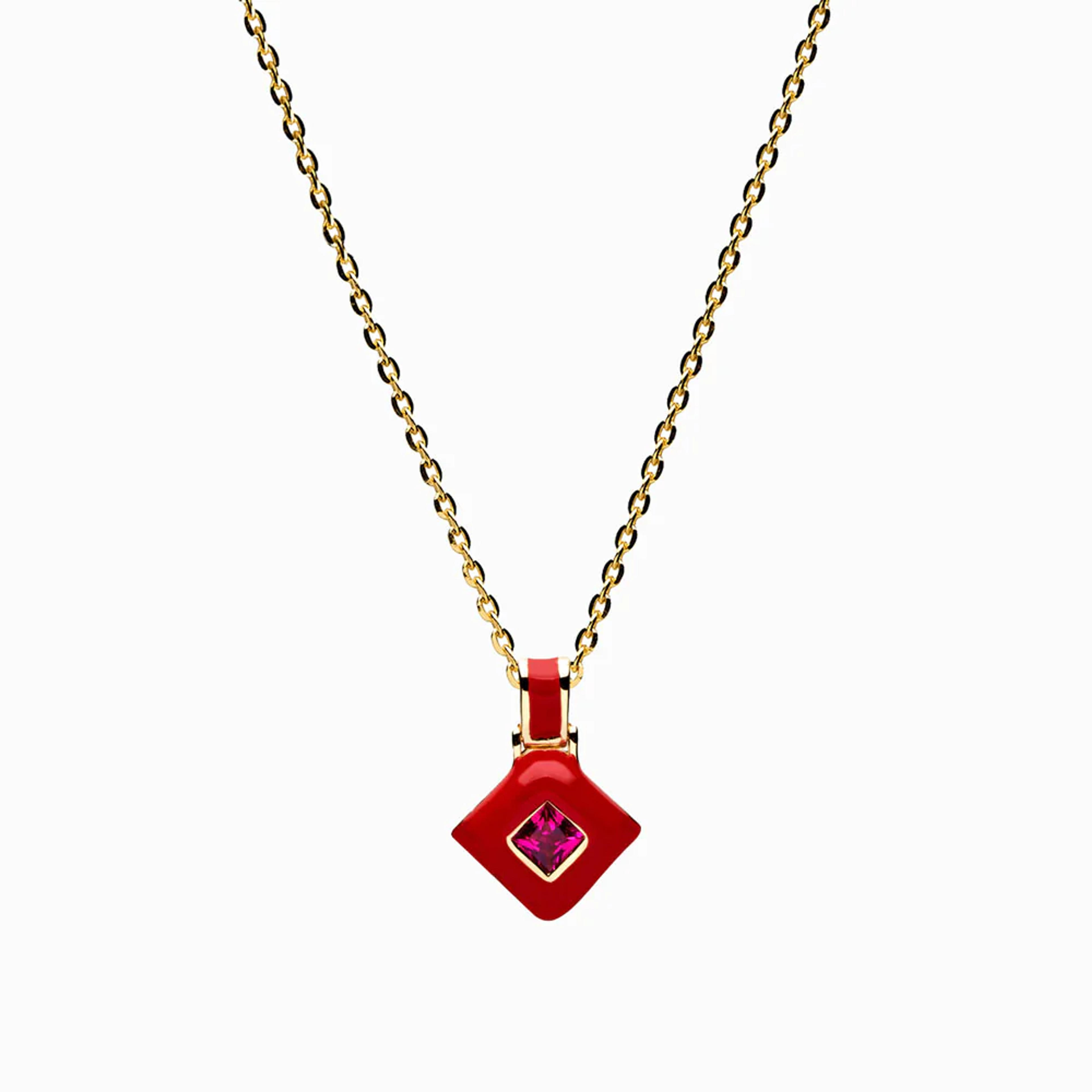 Red Ruby Aura Necklace | 14K Gold Vermeil – Awe Inspired