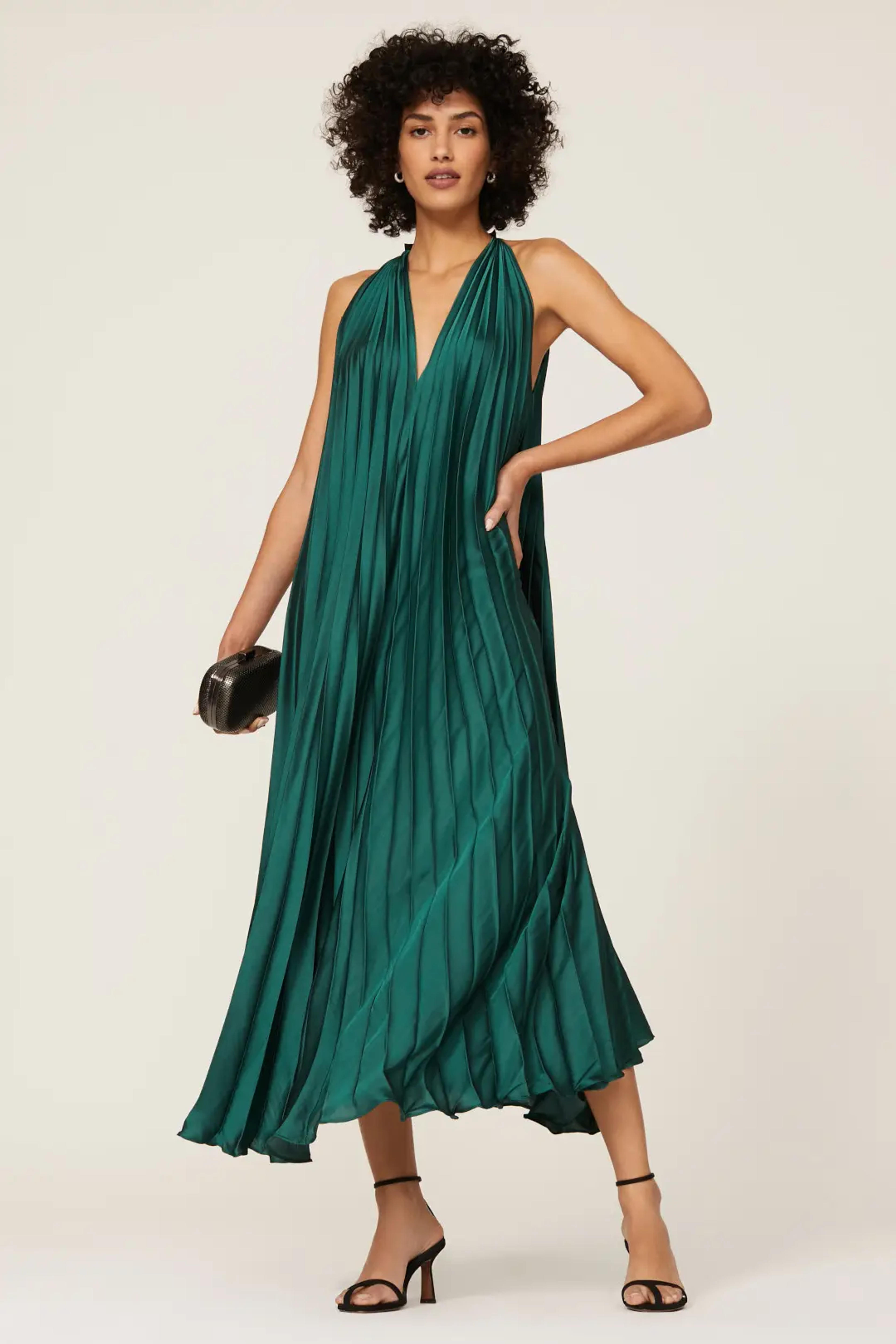 Pleated Halter Dress by TOME Collective for $30 - $32 | Rent the Runway