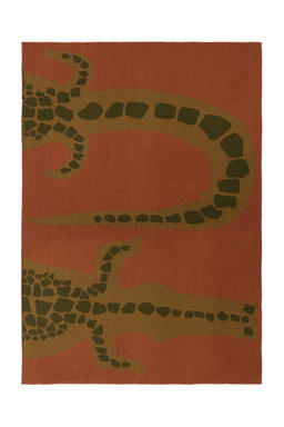 Cold Picnic - Orange Crocodile Blanket
