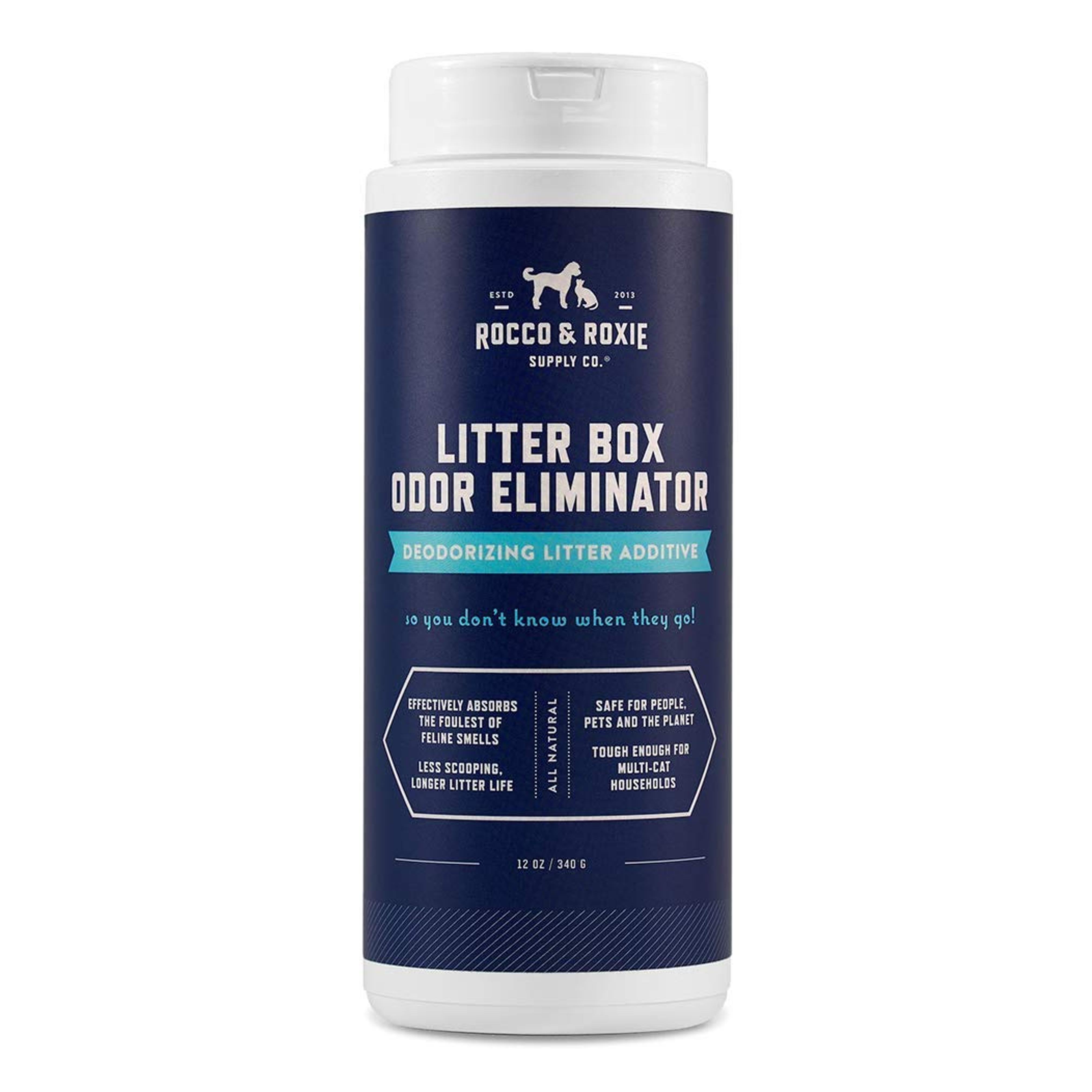 Amazon.com: Rocco & Roxie Litter Box Odor Eliminator – Best Natural Urine Deodorizer – You Won’t Need to Change The Cat Litter as Often – Fresh Scent – Safe for Kitty (12 oz Bottle) : Pet Supplies