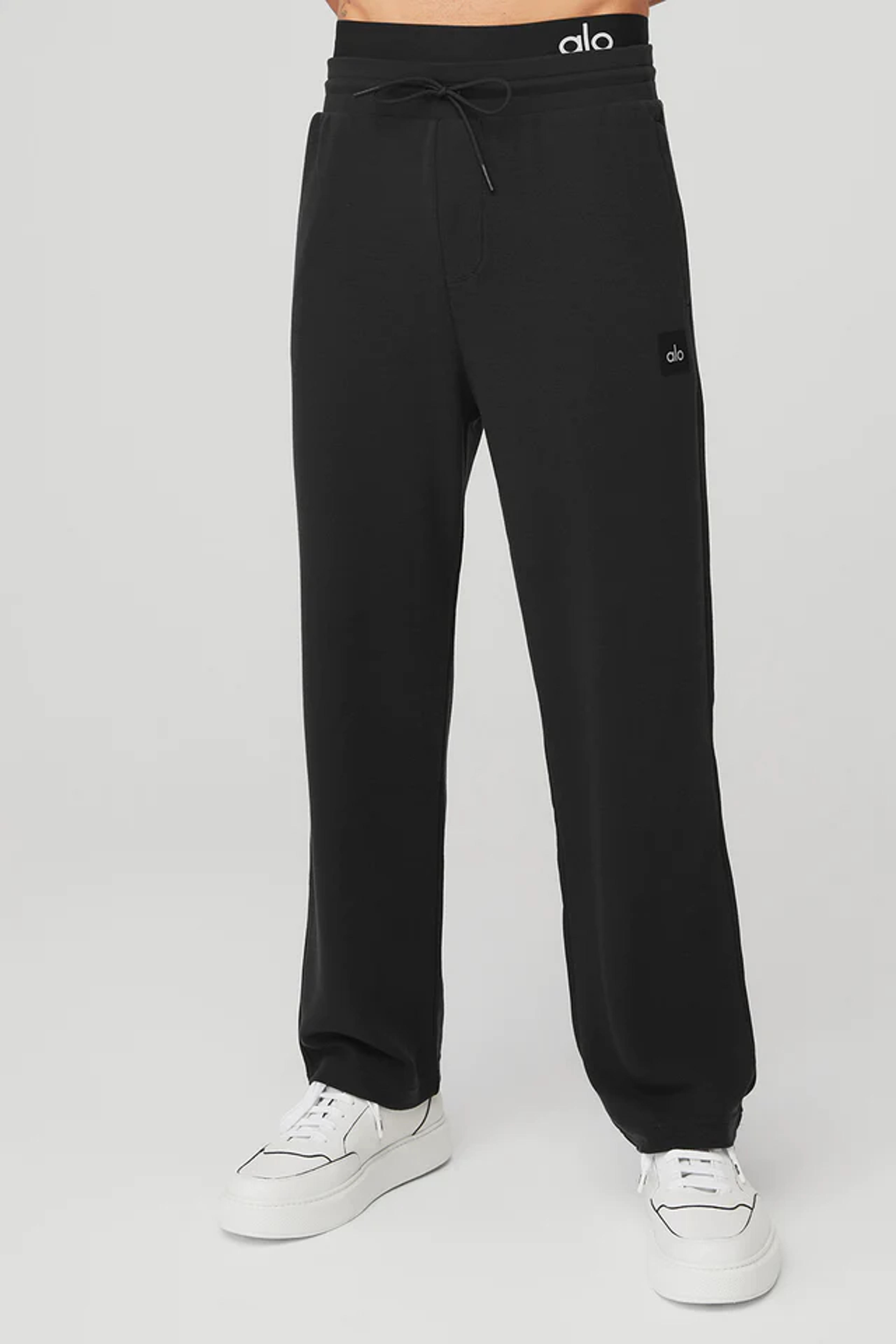 Micro Waffle Fast Break Sweatpant - Black | Alo Yoga