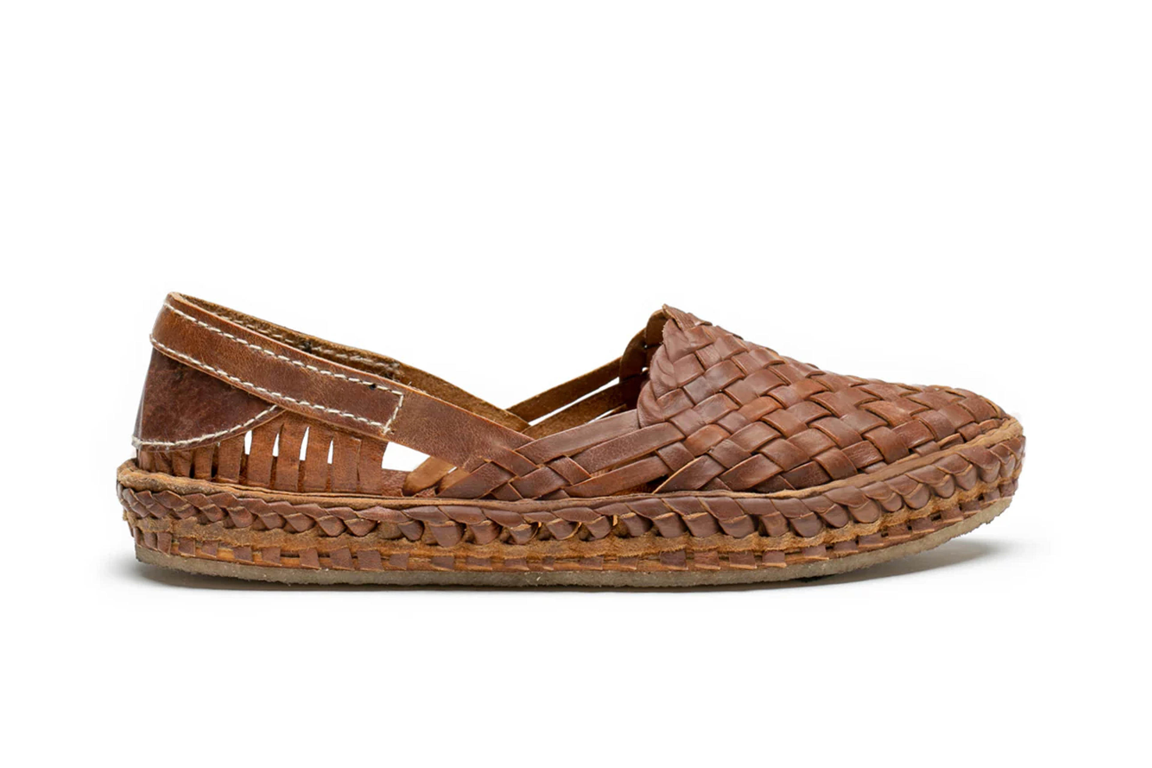 Women's Woven Flat | Oiled Leather Shoes | Mohinders