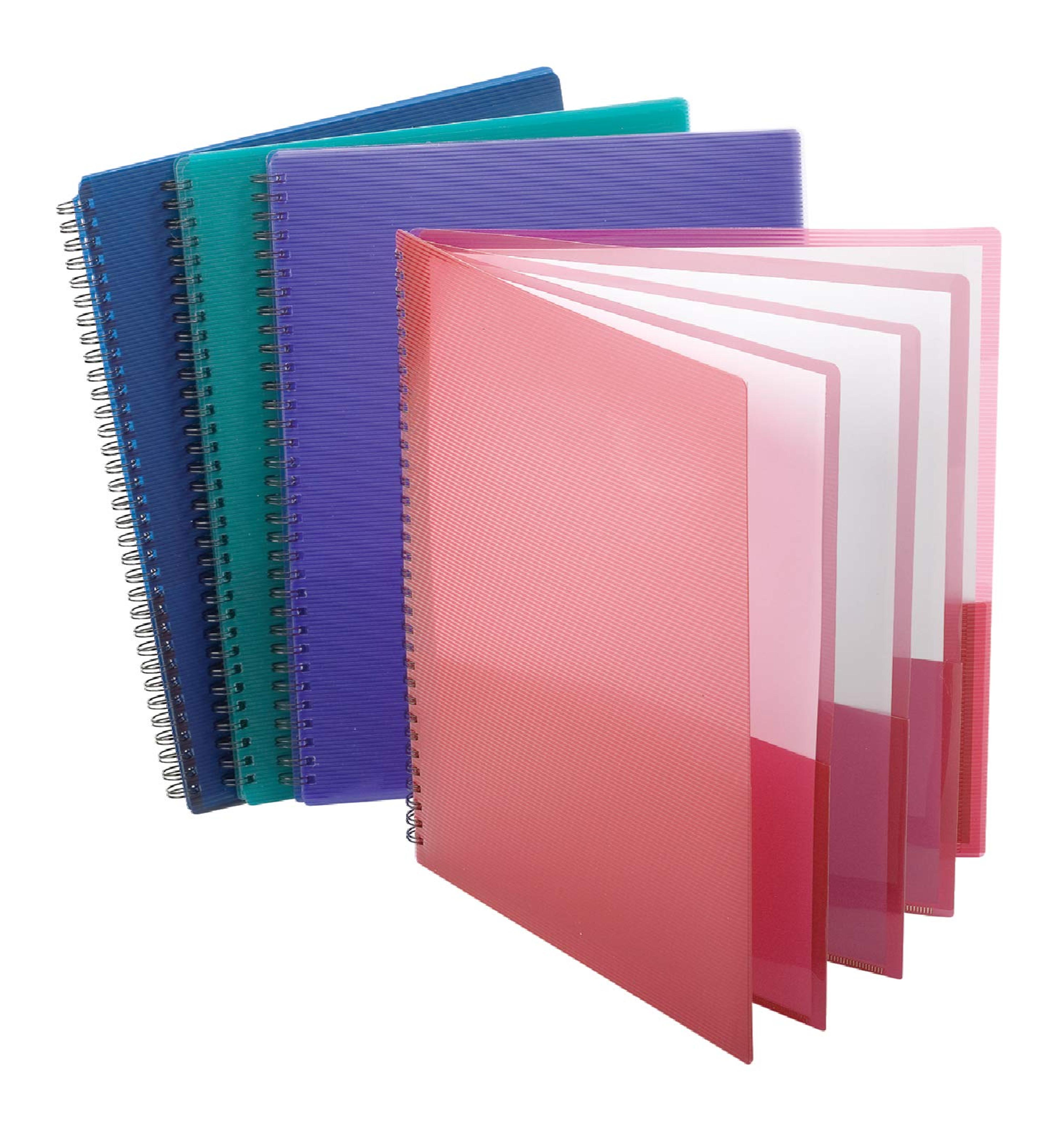 Esselte Oxford Poly 8-Pocket Folder - Letter Size - 9.1 x 10.6 x 0.4 (Colors may Vary)