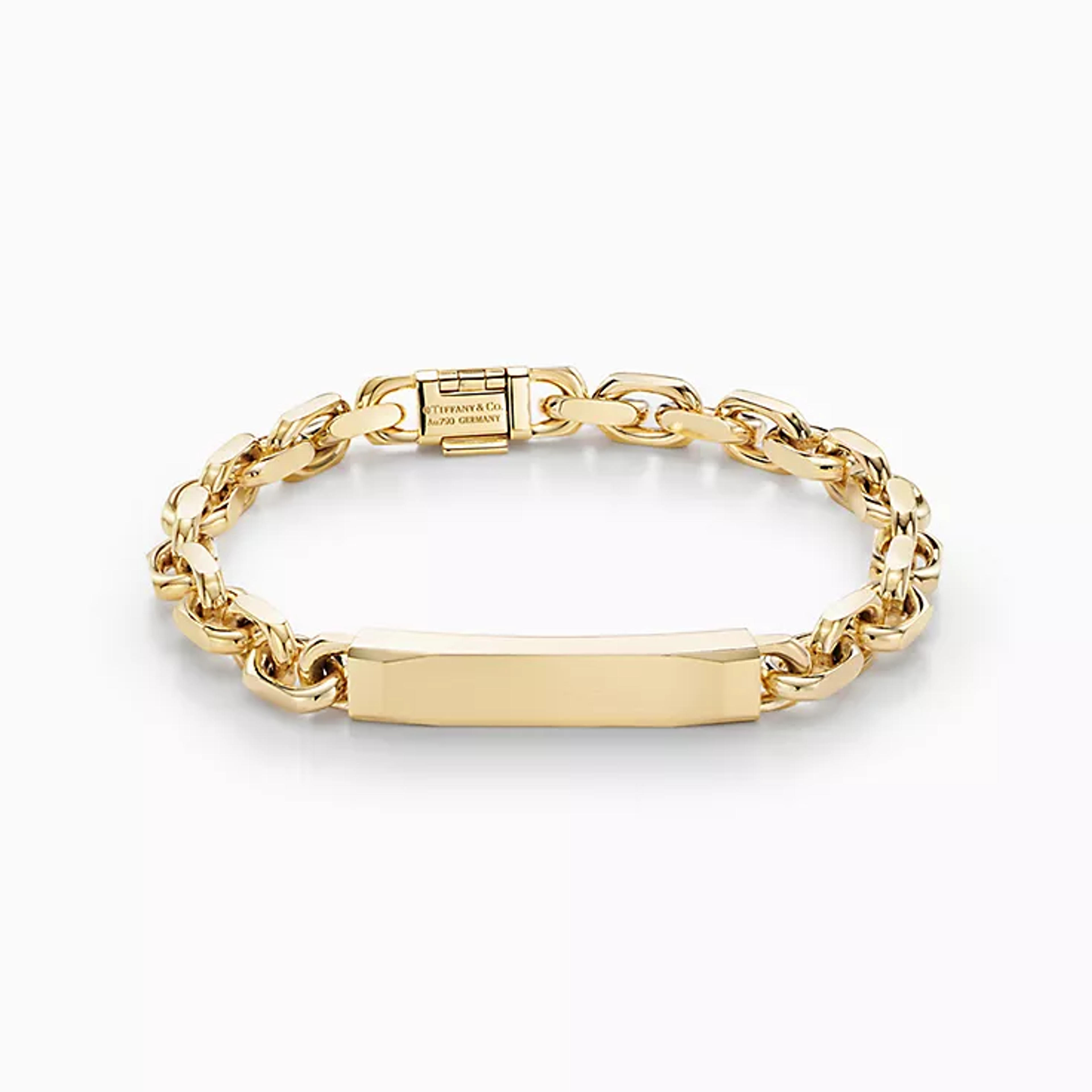 Tiffany 1837® Makers I.D. chain bracelet in 18k gold, medium. | Tiffany & Co.