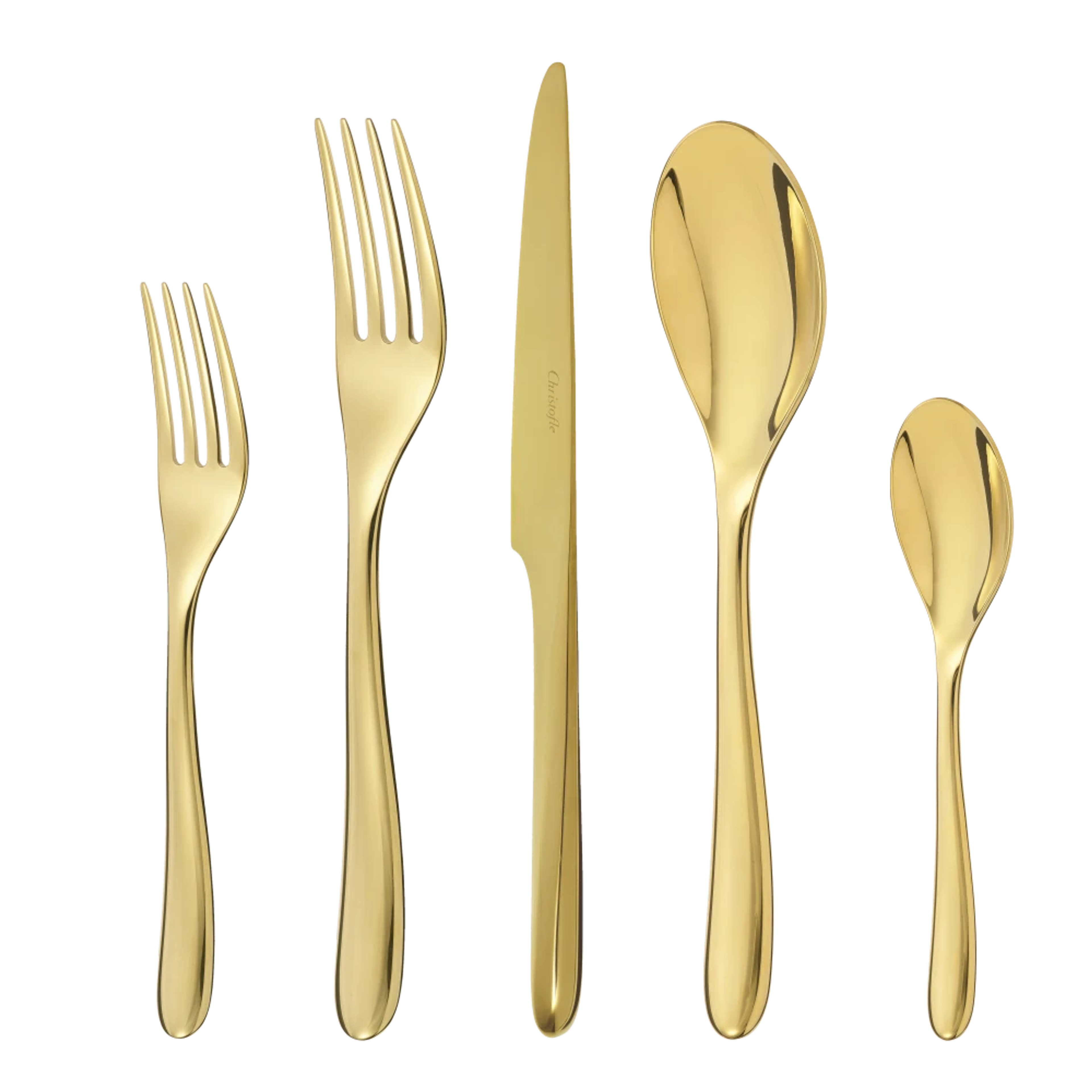 Gold Stainless Steel 5-Piece Place Setting L'Ame de Christofle