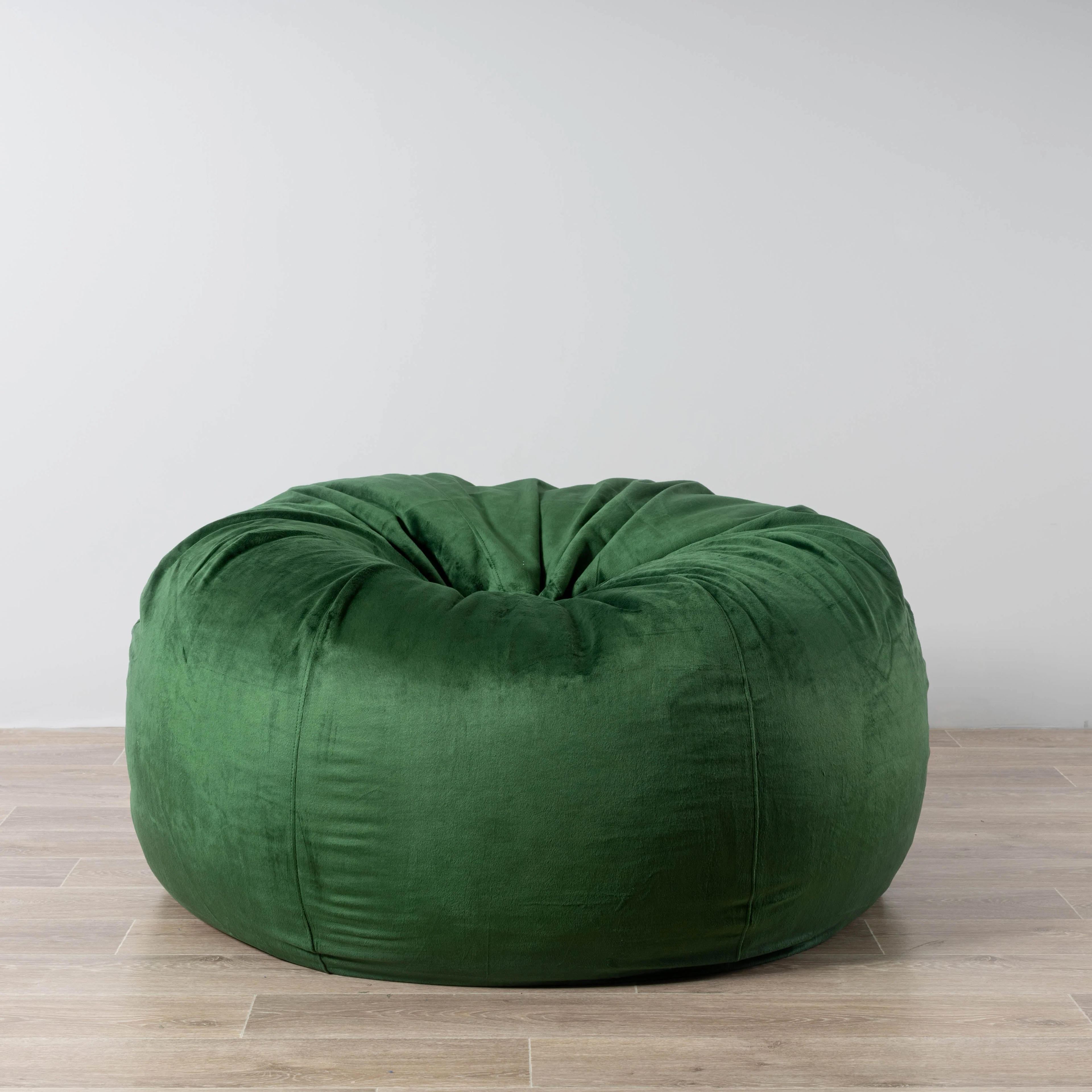 Fur Bean Bag - Emerald Green Pierre | Ivory & Deene