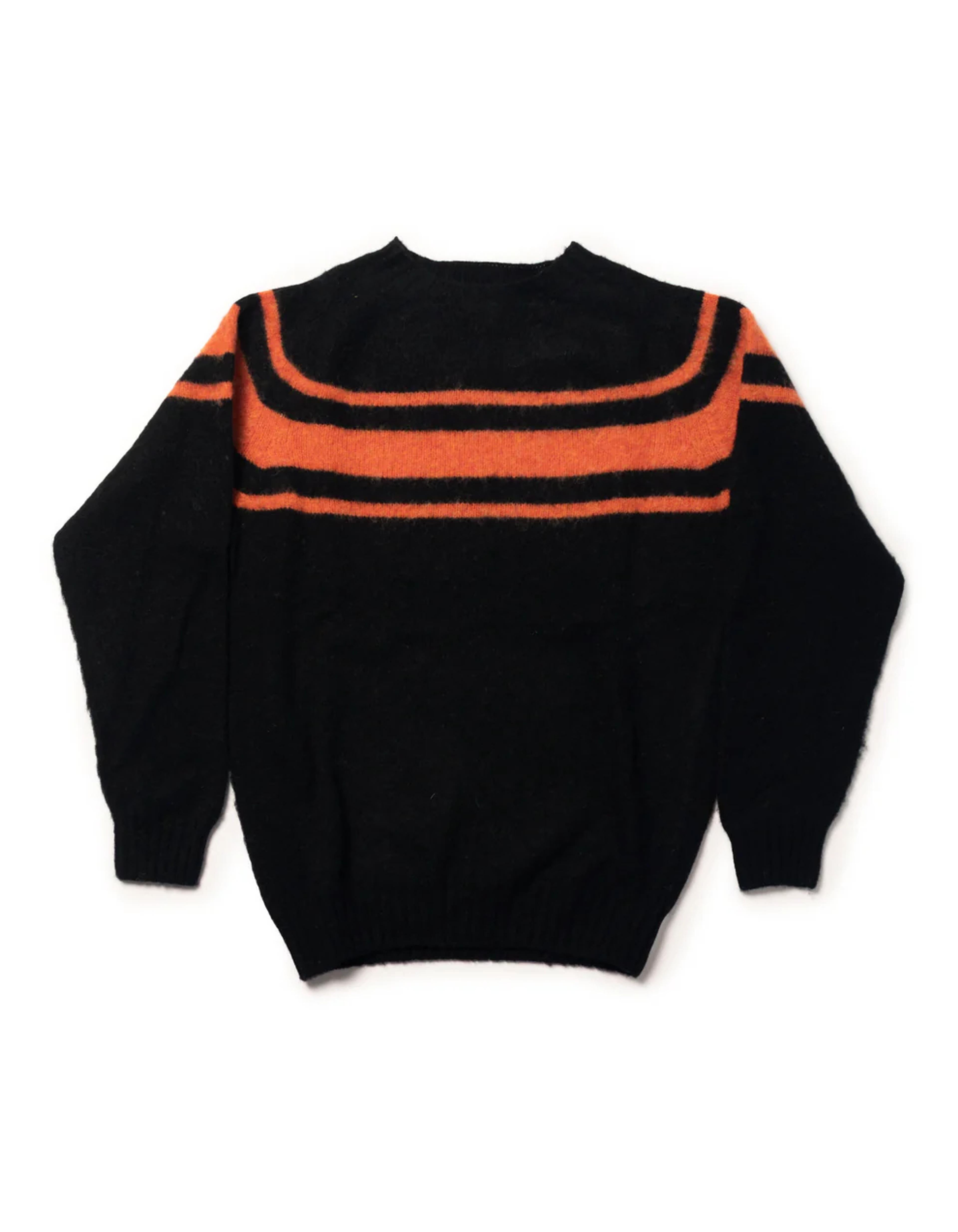 Shaggy Dog Sweater Black Chest Stripe | Men's Sweaters – J. PRESS