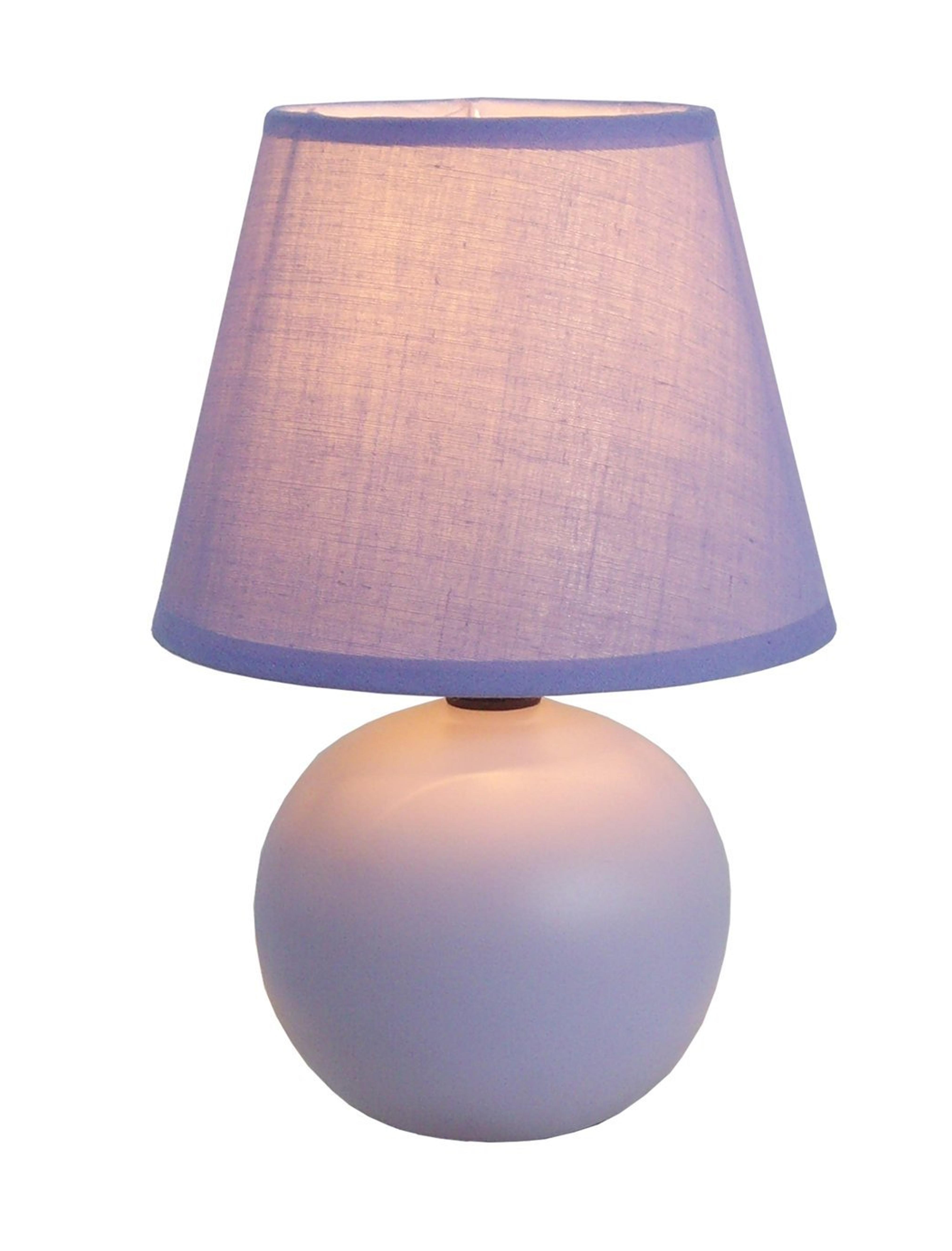 Simple Designs LT2008-PRP Mini Ceramic Globe Table Lamp, Purple