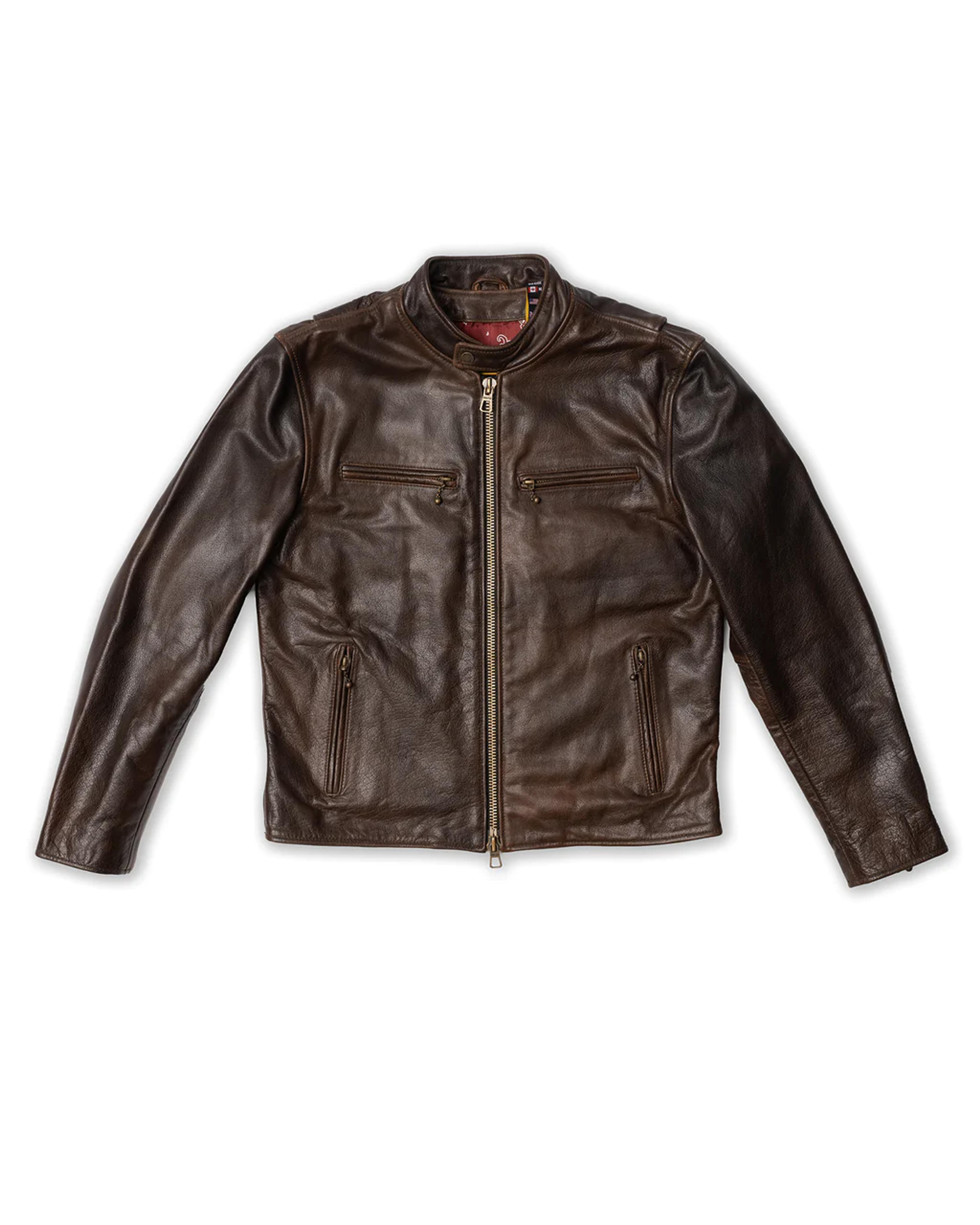 Daytona Rust Single Rider Leather Jacket | Vintage Appeal | Premium Buffalo Hide – Master Supply Co.