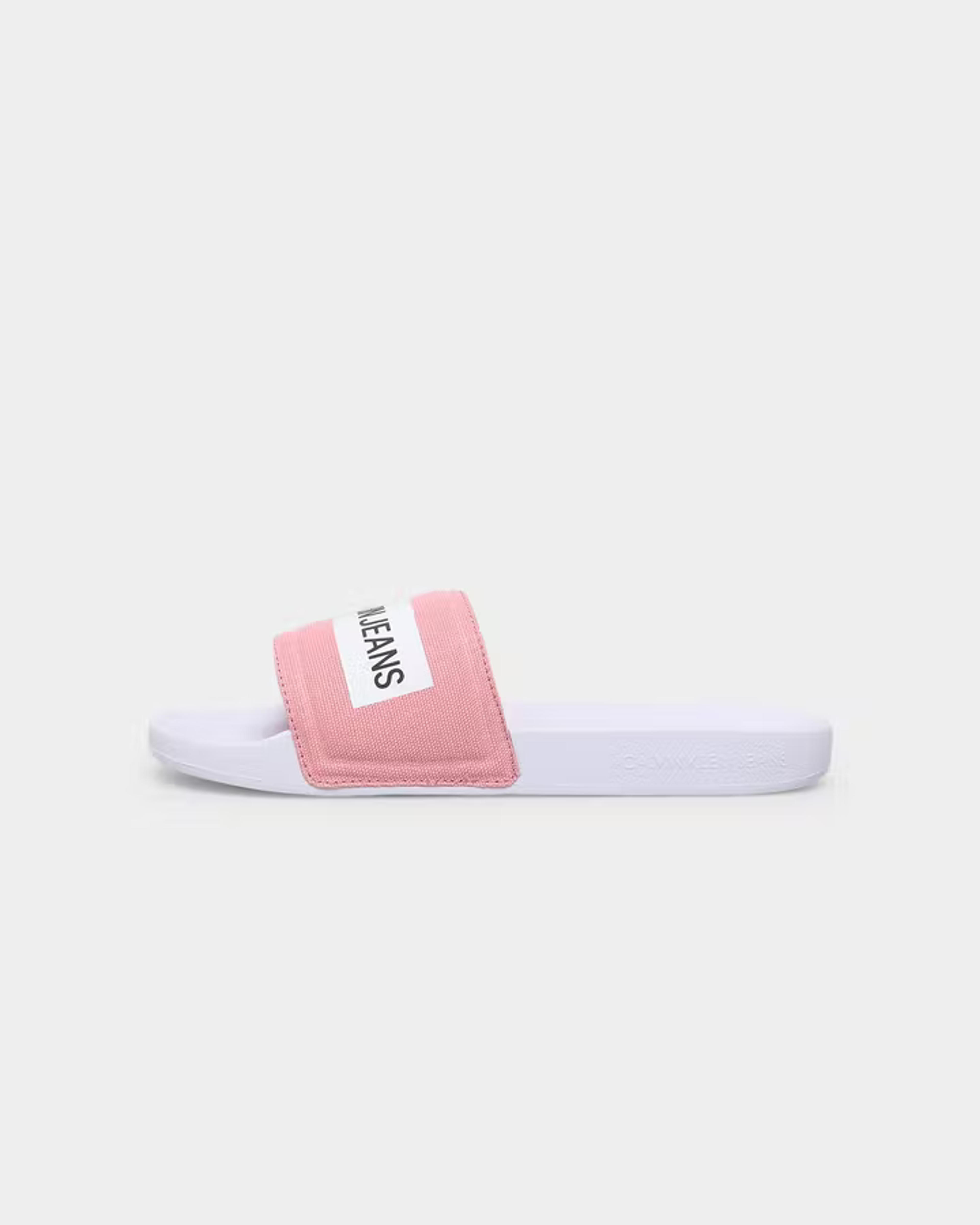 Calvin Klein Women's Tape Institutional Slides Soft Berry | Culture Kings US