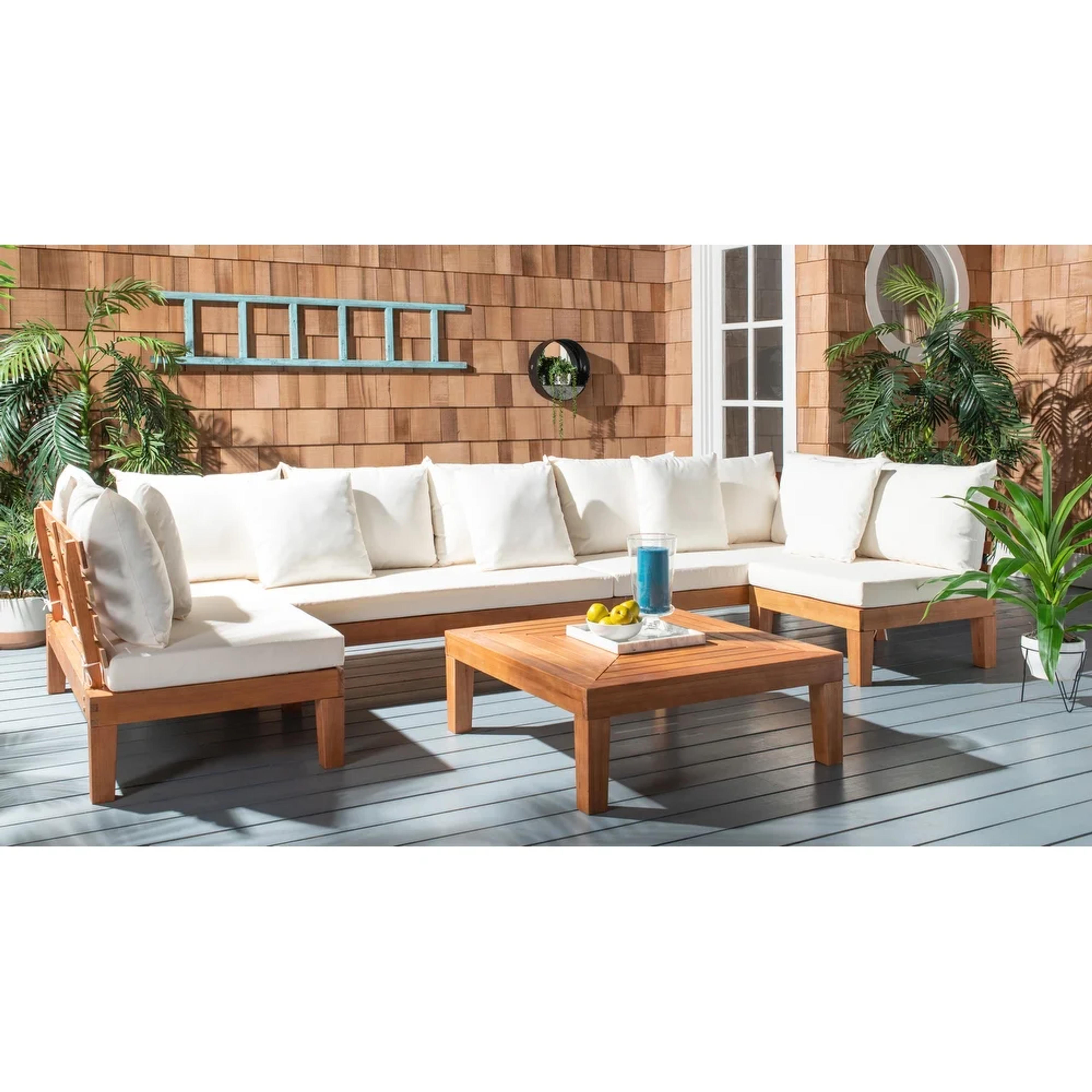 SAFAVIEH Outdoor Living Granton 5-piece Sectional Chat Set