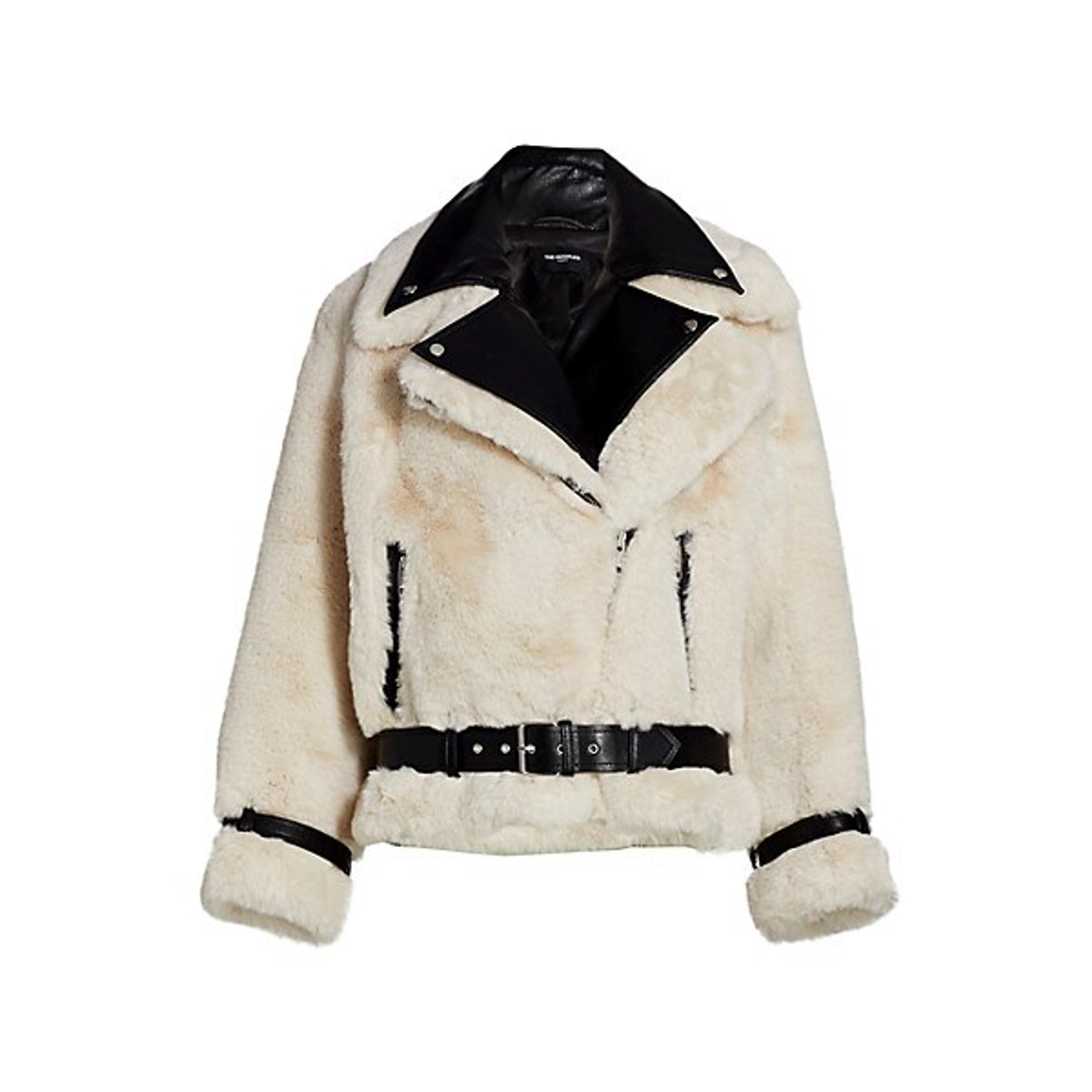 The Kooples - Faux Fur Moto Jacket