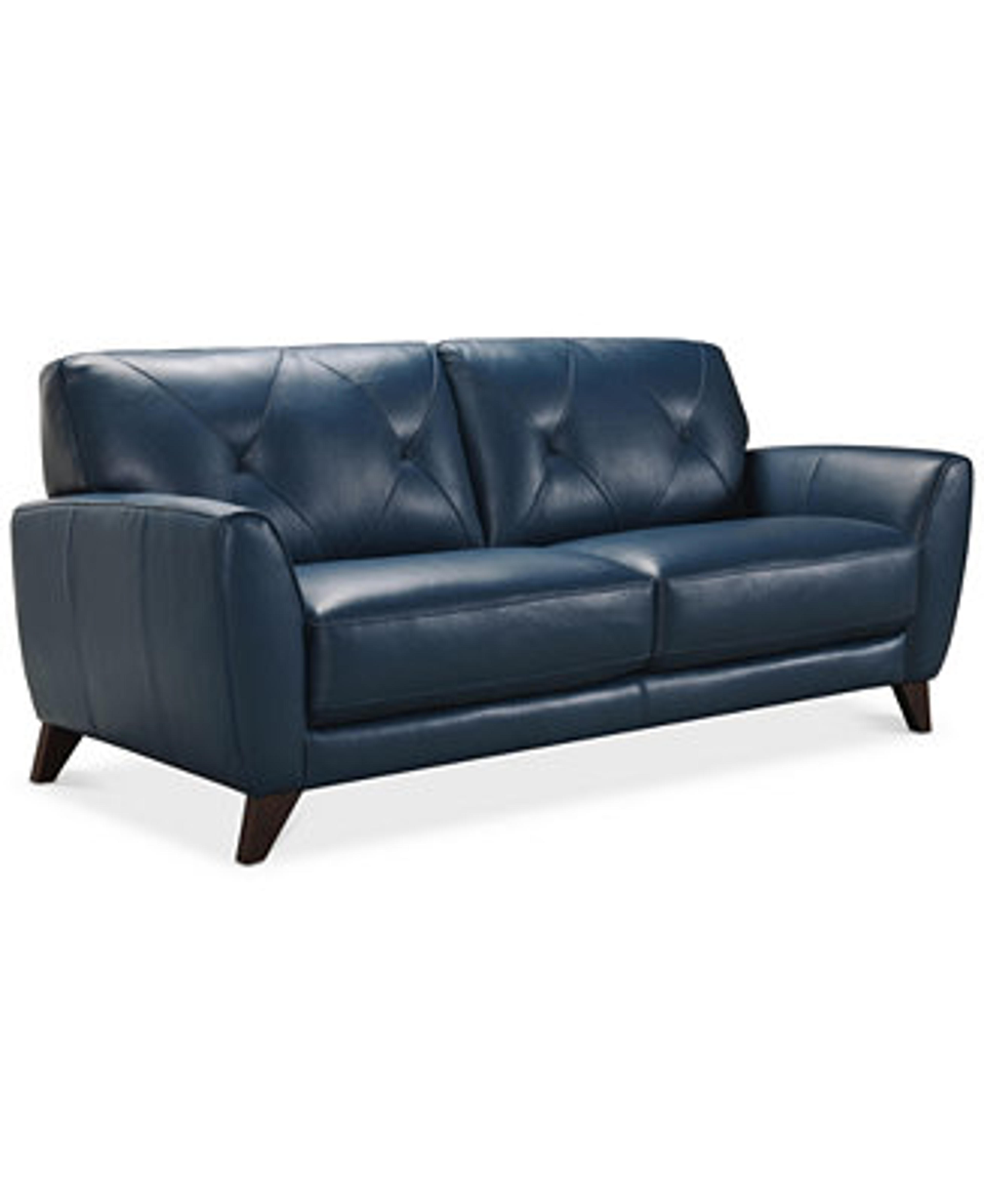 Furniture Myia 82" Leather Sofa, Created for Macy's & Reviews - Furniture - Macy's