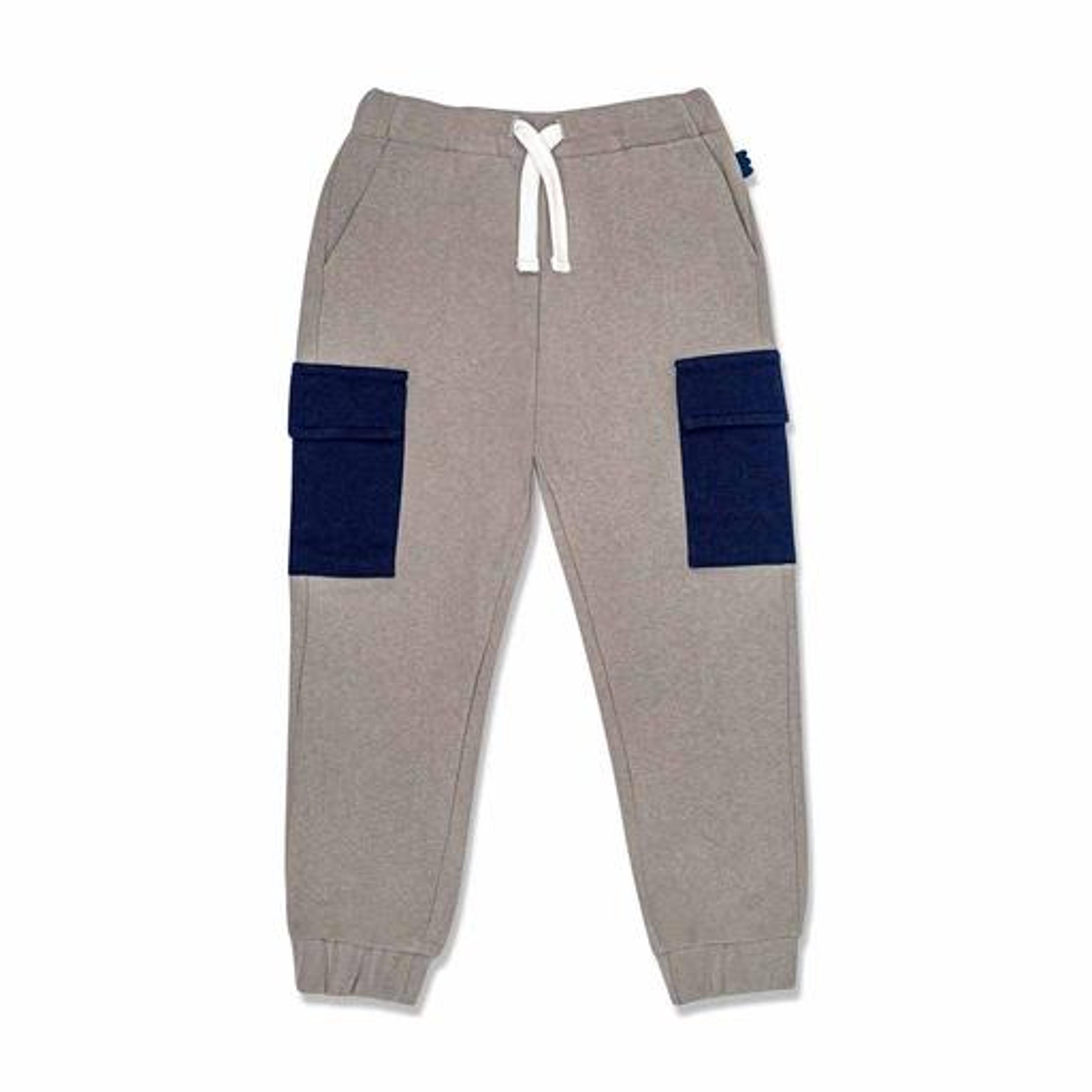 Grey Cargo Pocket Kid Jogger | Pants