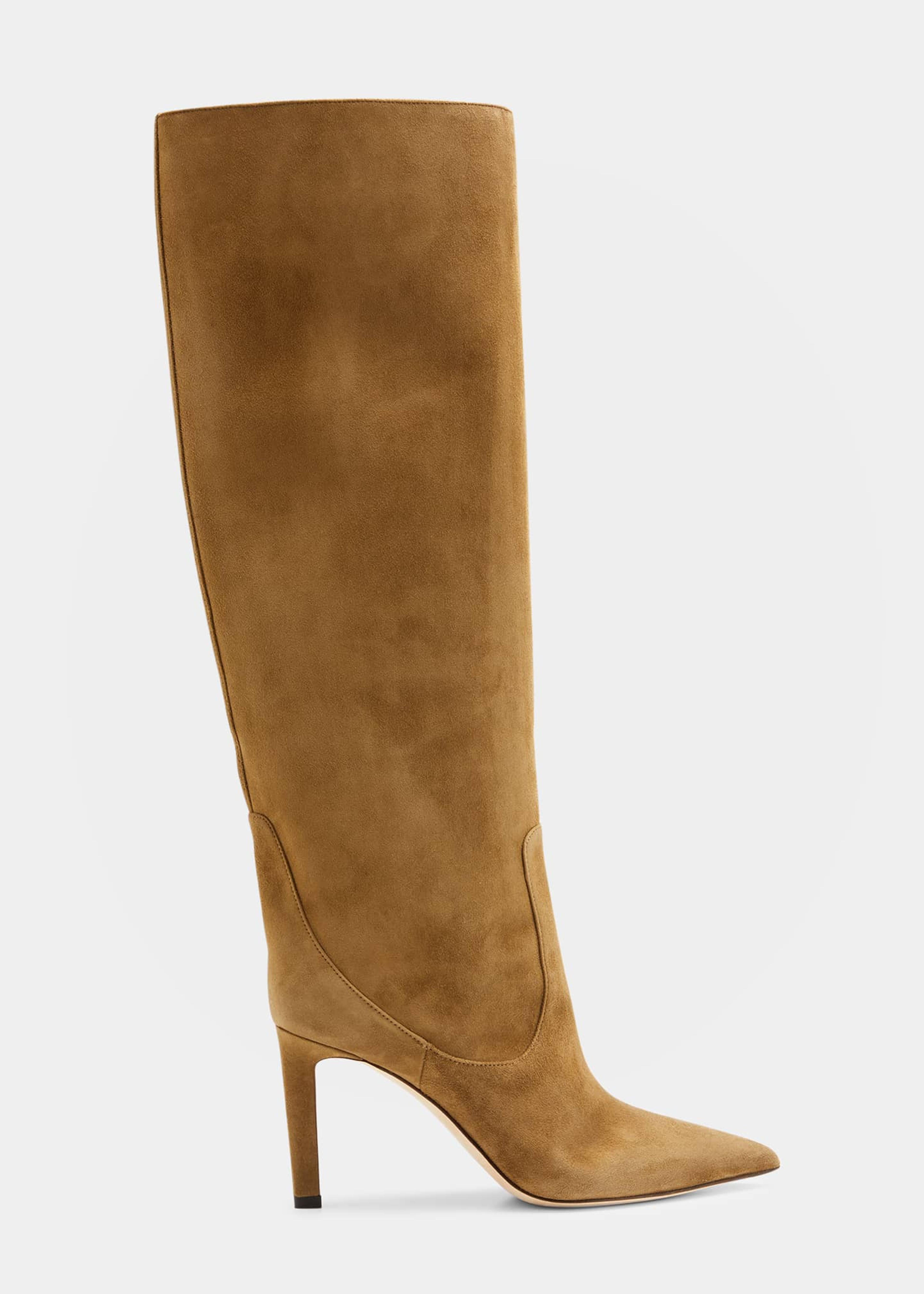 Jimmy Choo Mavis Suede Stiletto Tall Boots - Bergdorf Goodman