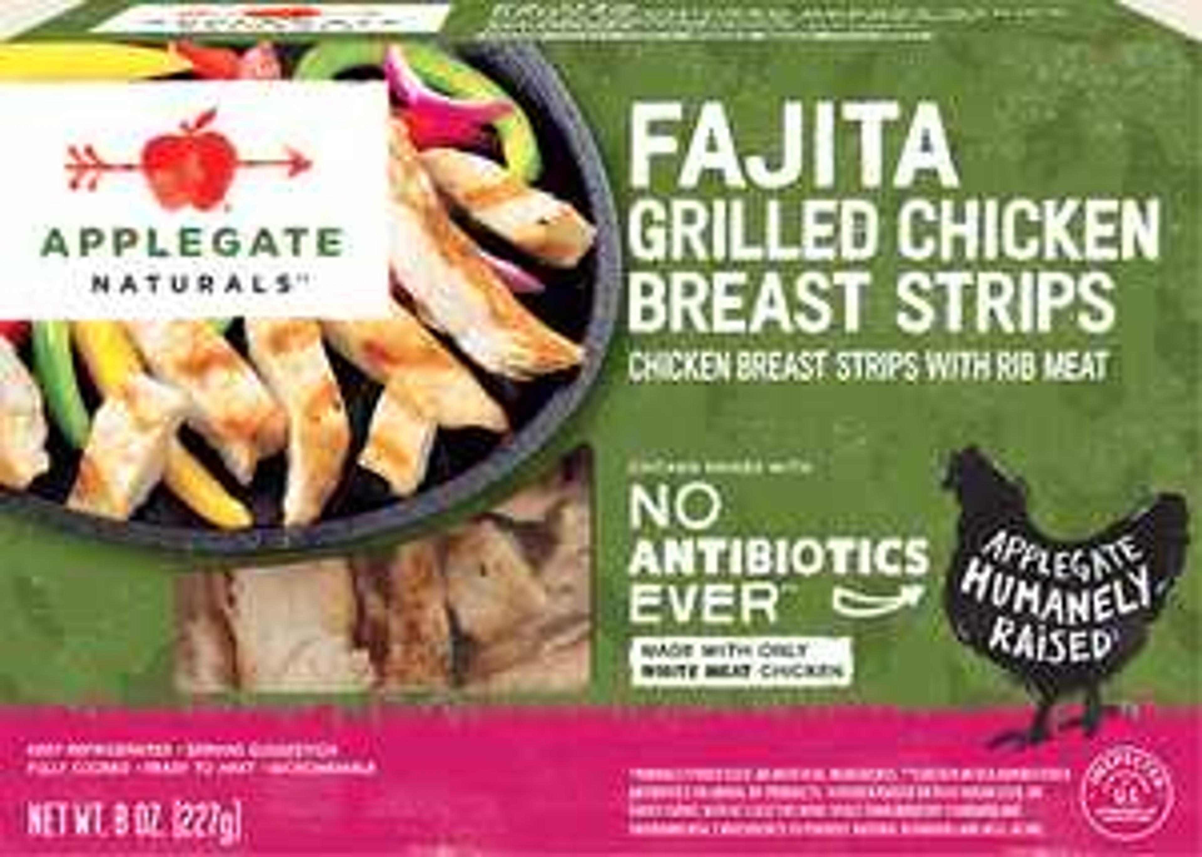 Products - Grilled Chicken Strips - Warning: May cause a fiesta in your mouth. - Applegate