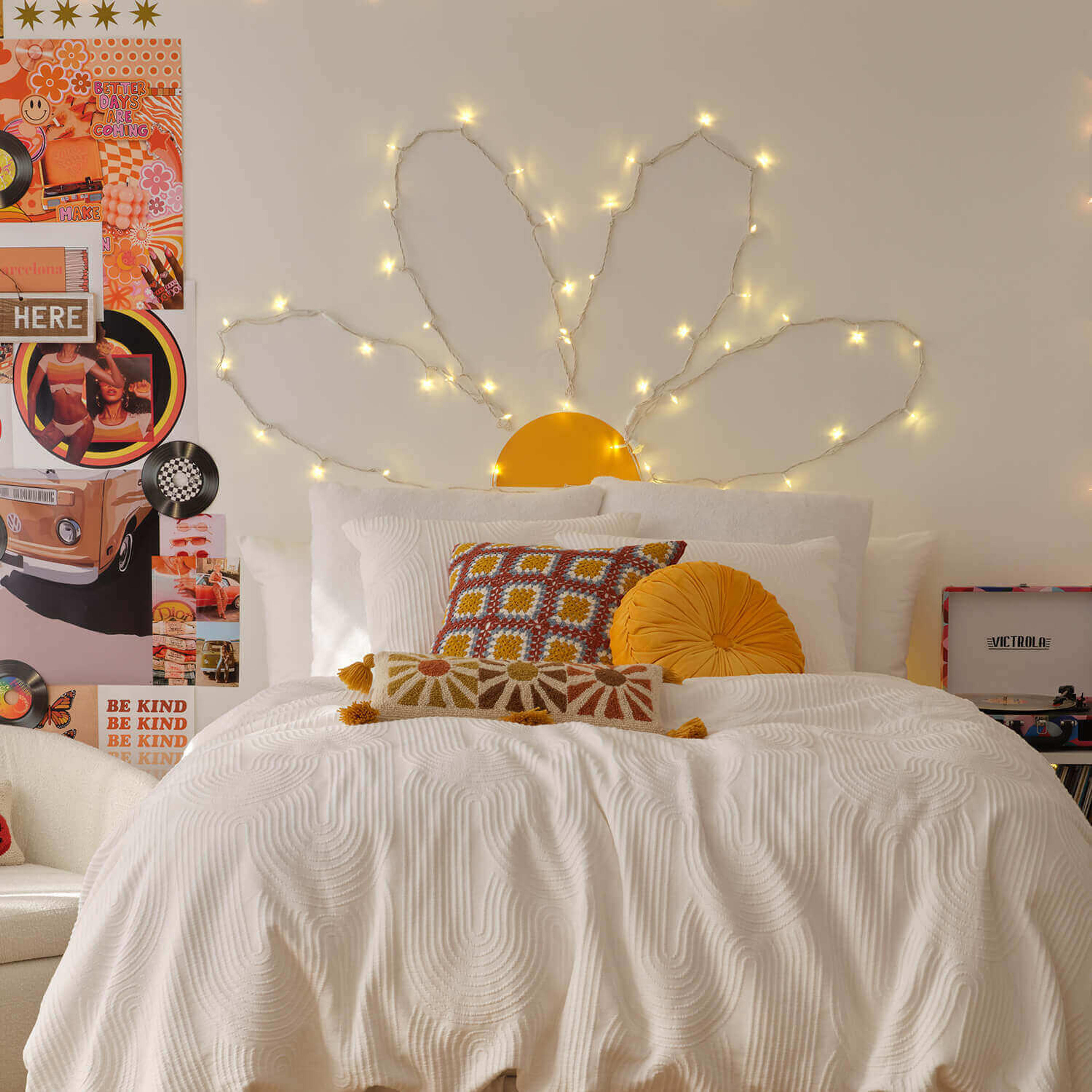 Daisy Headboard Wall Decal | Dorm Essentials