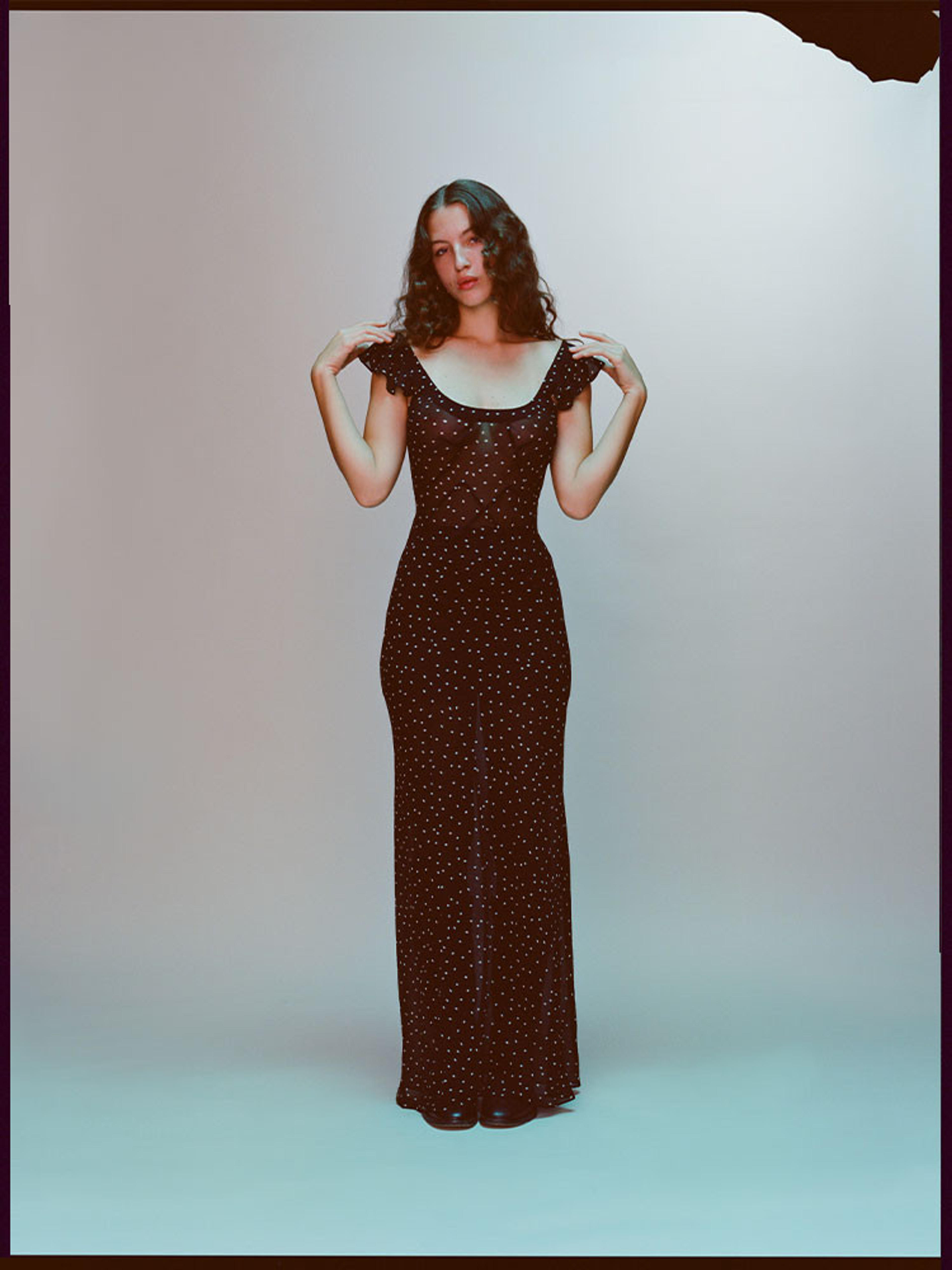 The Lila Celestial | Sheer Black Maxi Dress | Réalisation Par