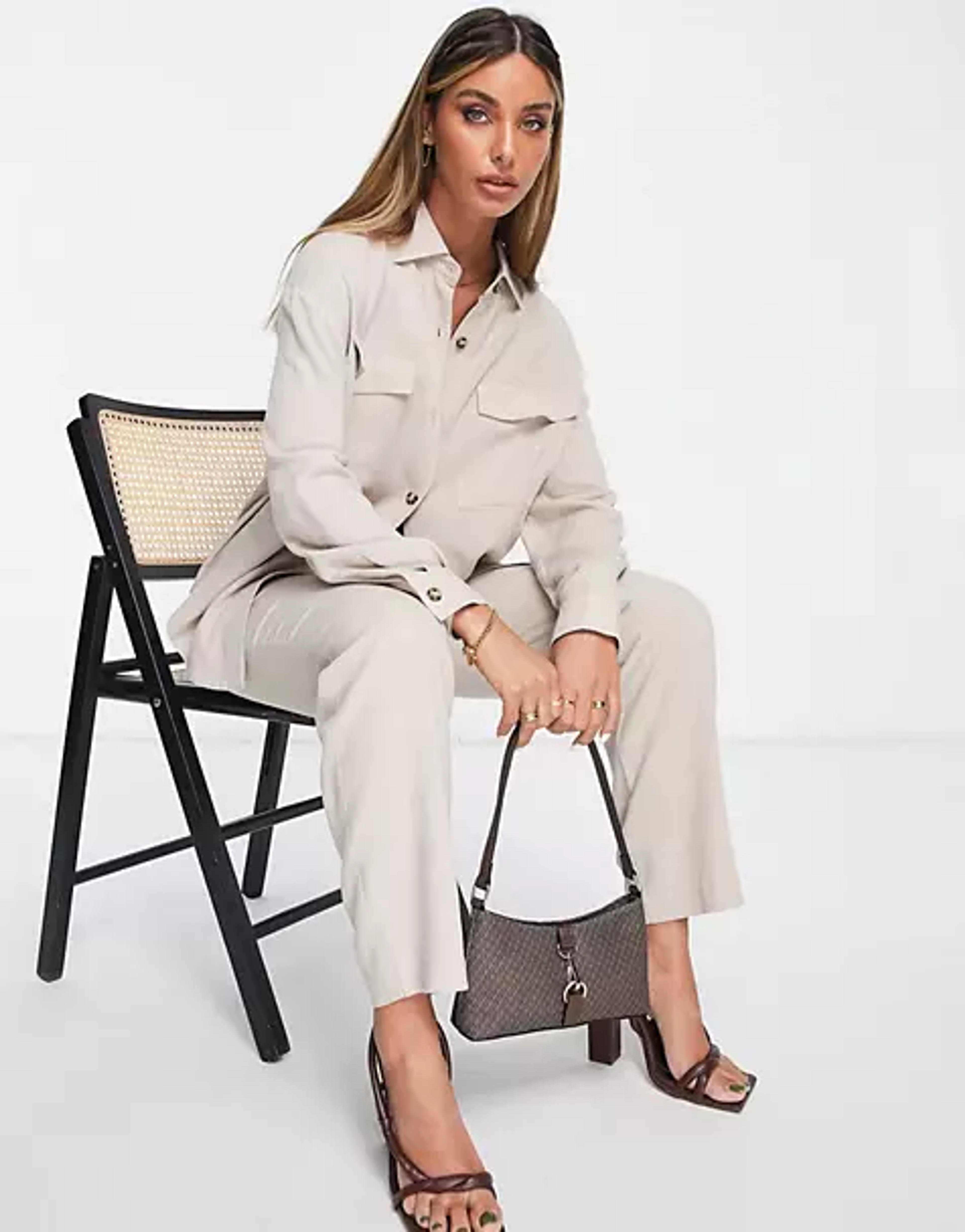 ASOS DESIGN linen suit in neutral | ASOS