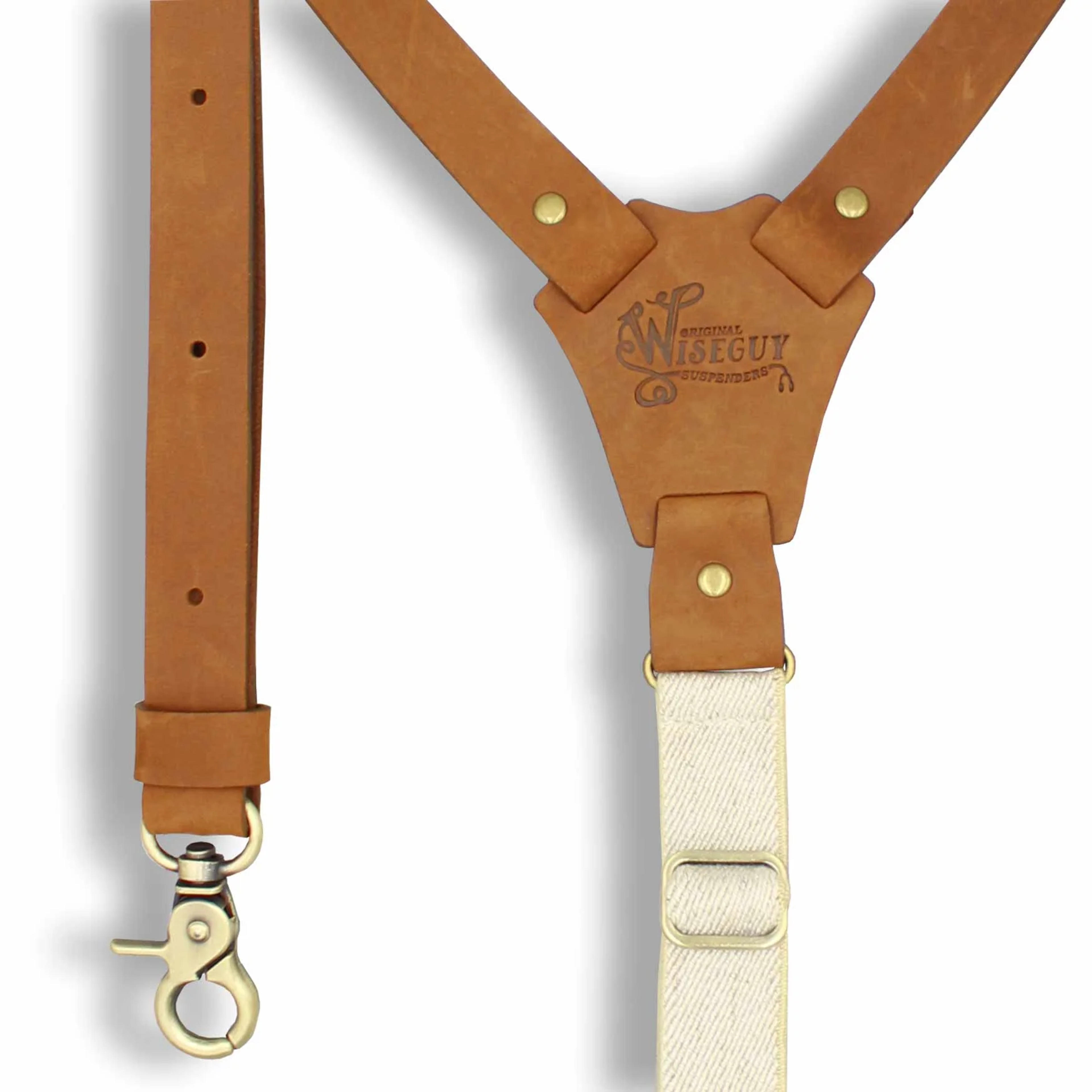 Crazy Horse Flex Camel Brown Skinny Suspenders No. F2112