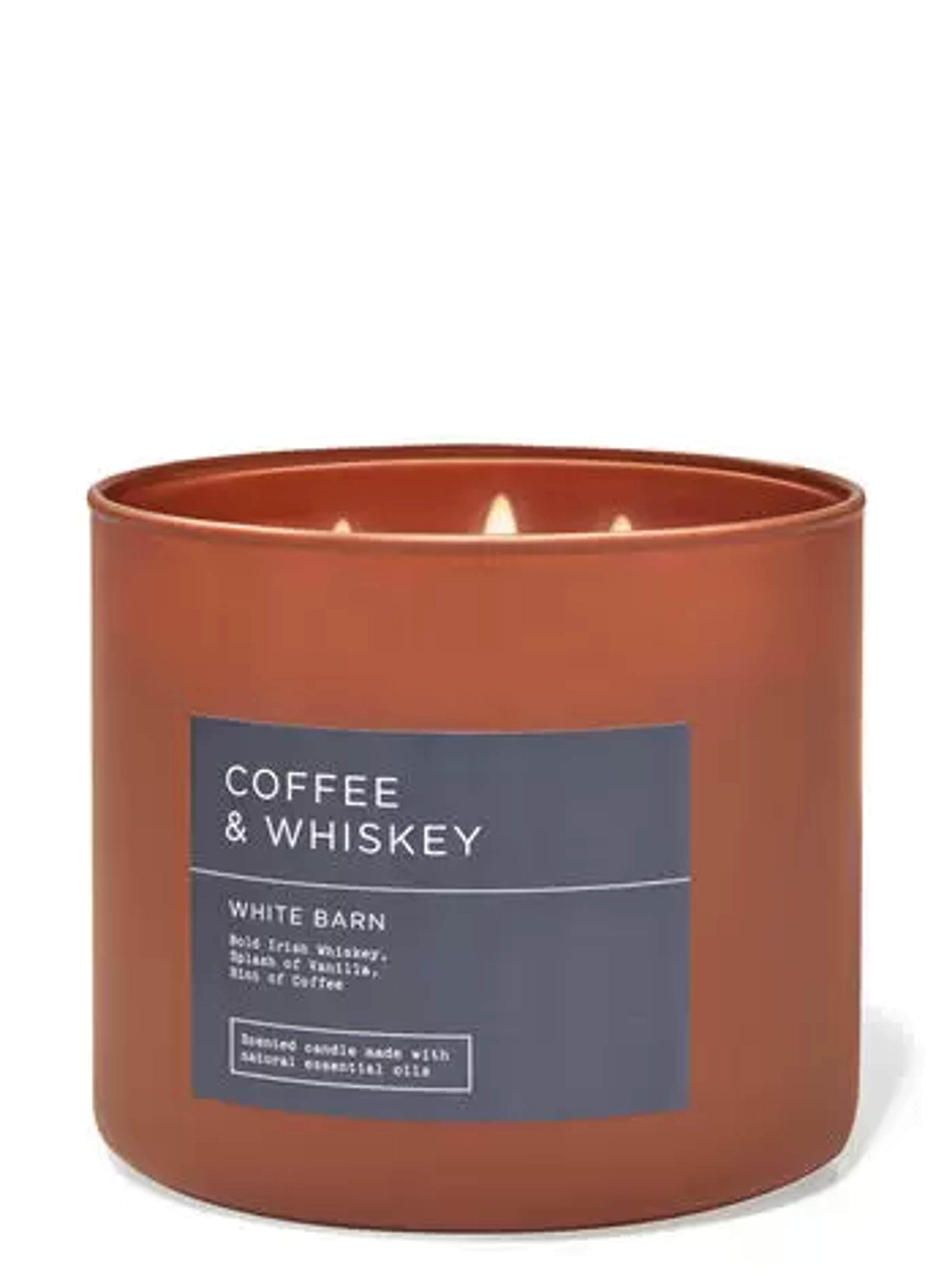 Coffee & Whiskey 3-Wick Candle - White Barn