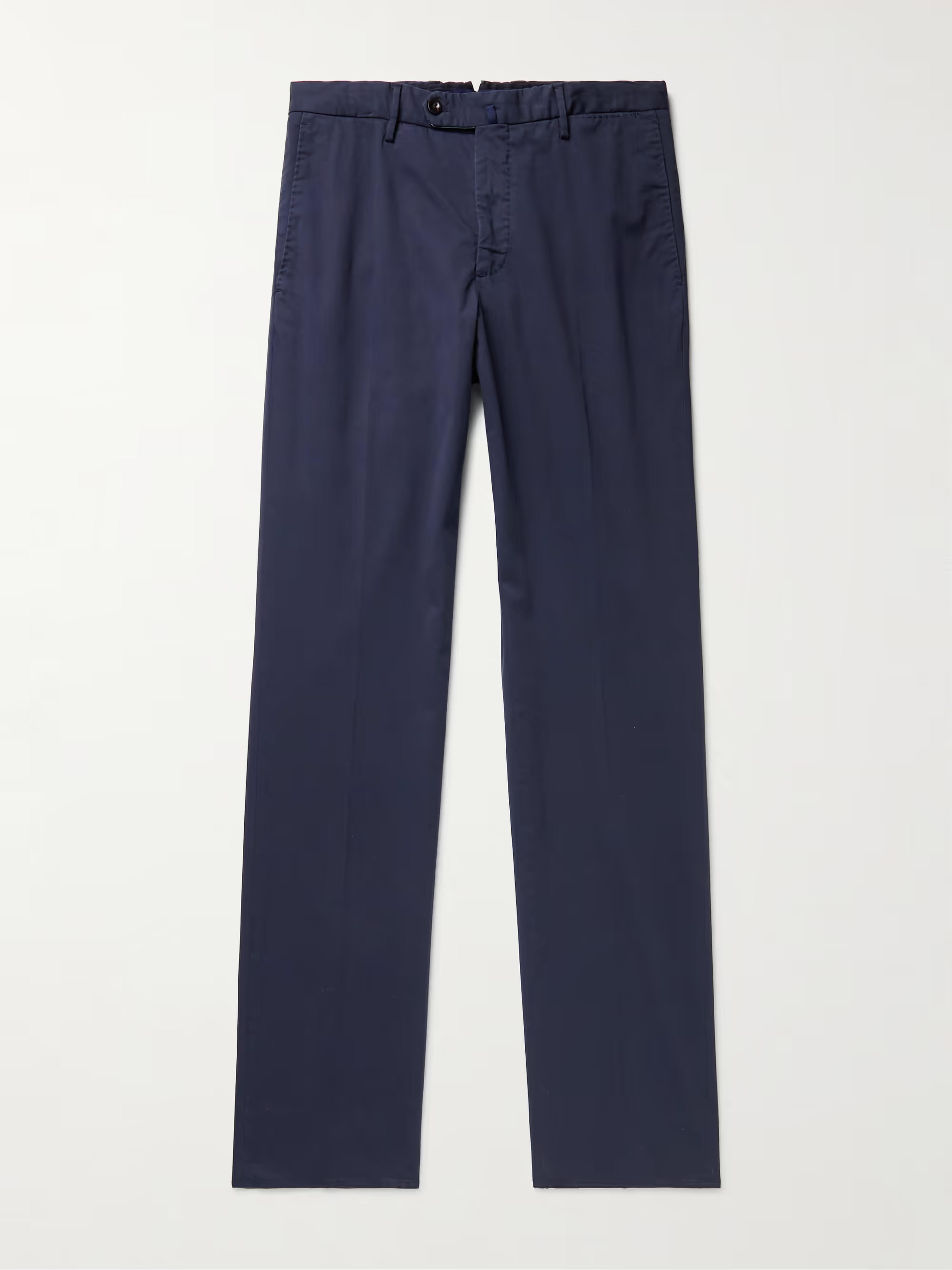 Navy Four Season Relaxed-Fit Cotton-Blend Chinos | INCOTEX | MR PORTER