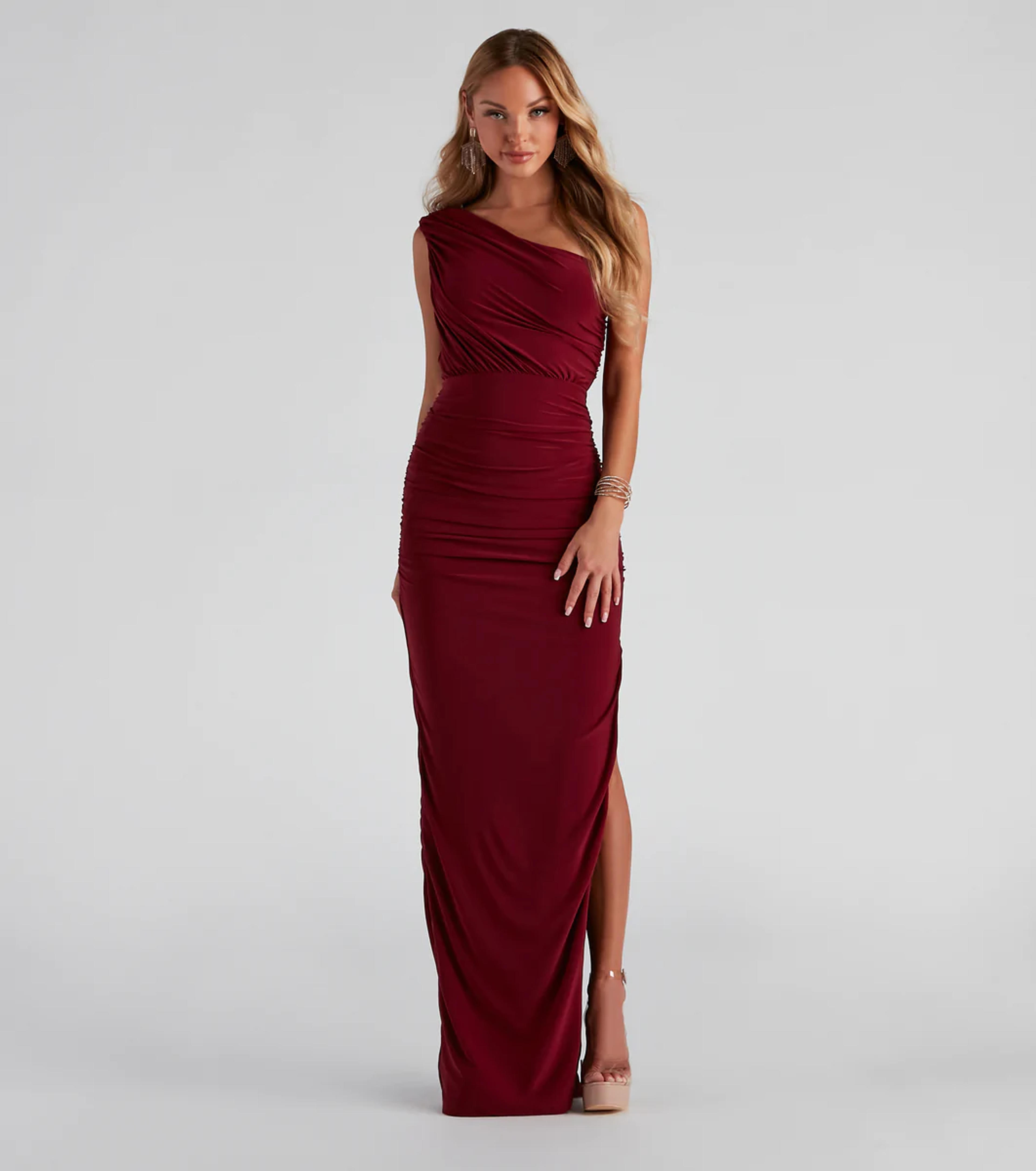 Adora Formal One-Shoulder Ruched Dress | Windsor