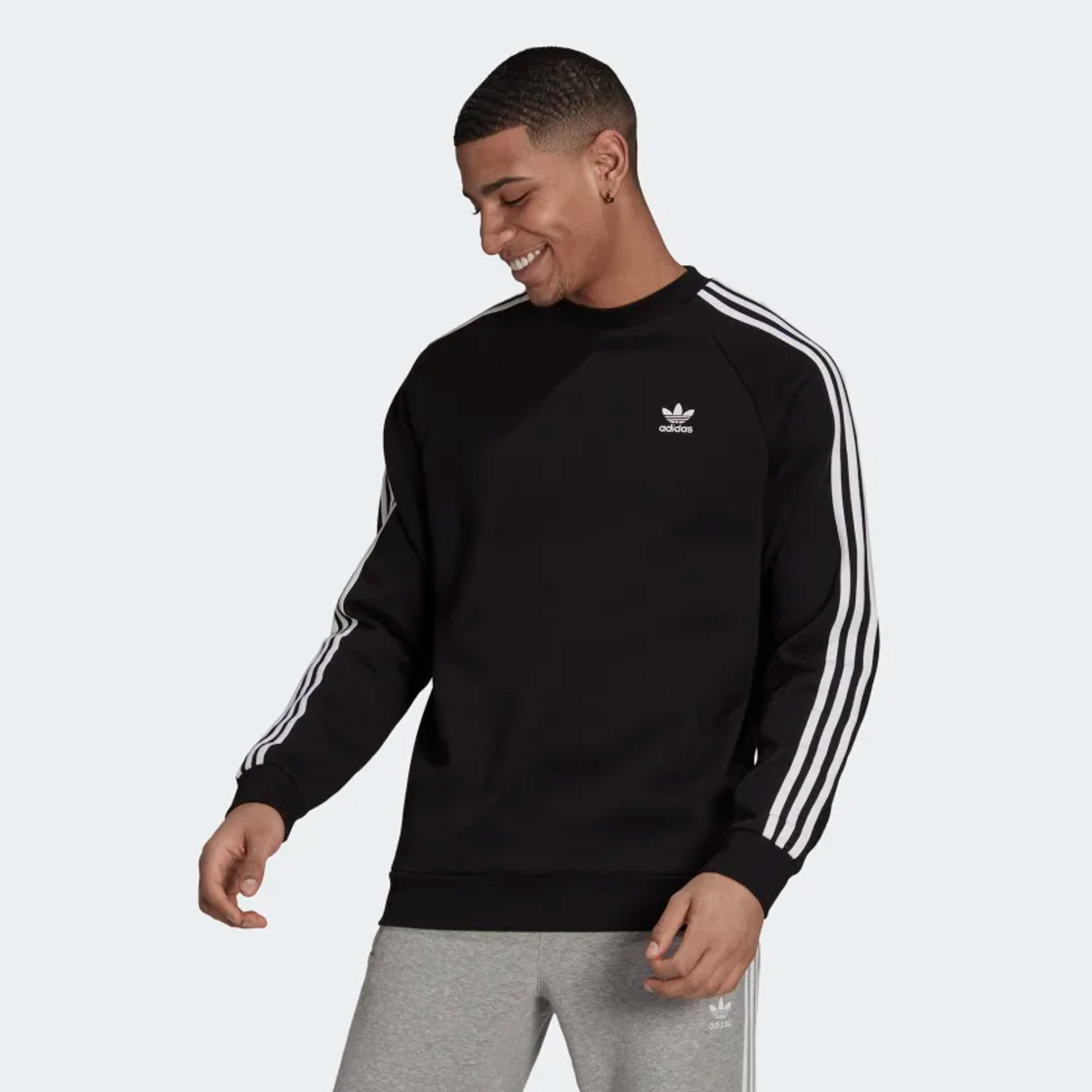 adidas Adicolor Classics 3-Stripes Crew Sweatshirt - Black | Men's Lifestyle | adidas US