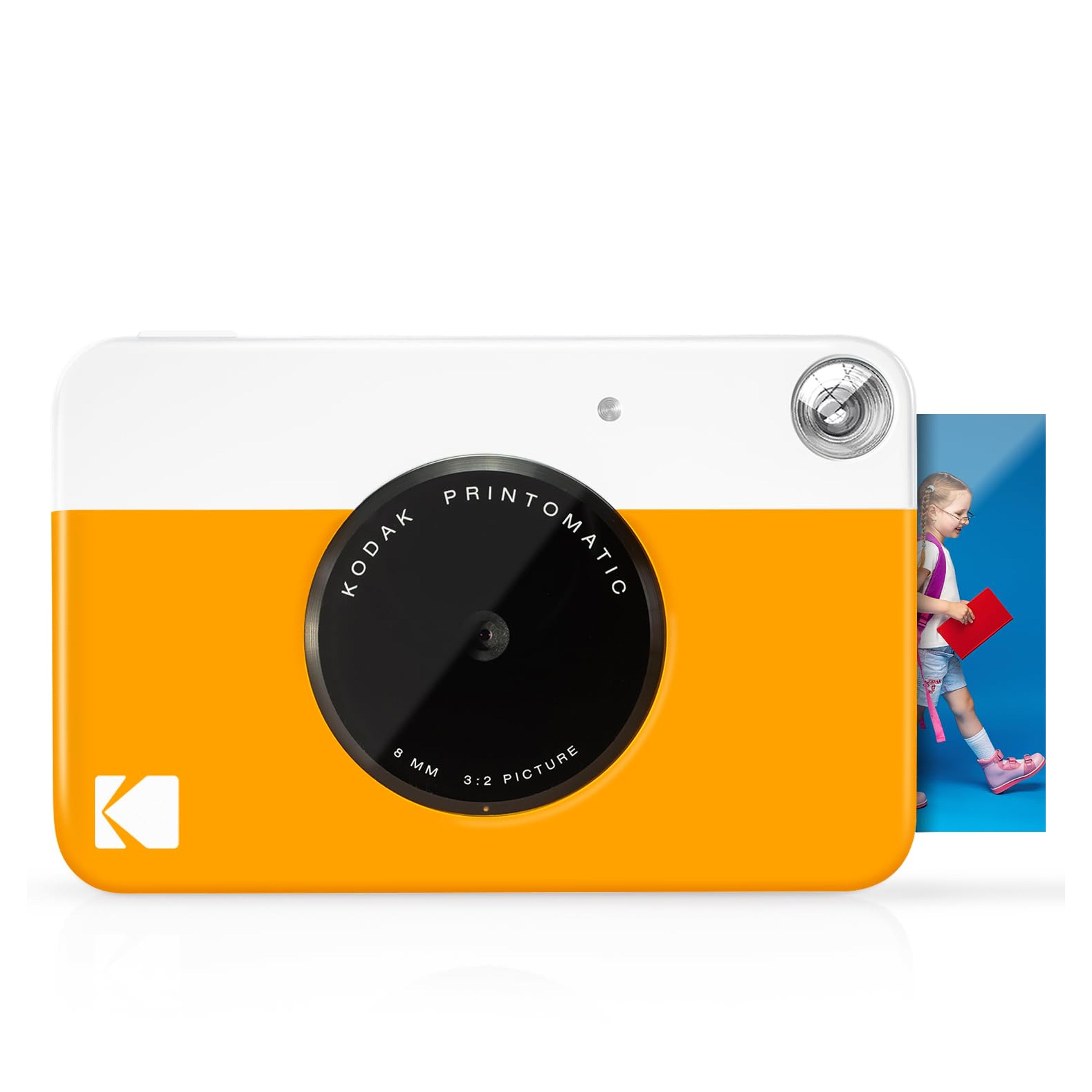 Kodak PRINTOMATIC Digital Instant Print Camera (Yellow), Full Color Prints On ZINK 2x3" Sticky-Backed Photo Paper - Print Memories Instantly