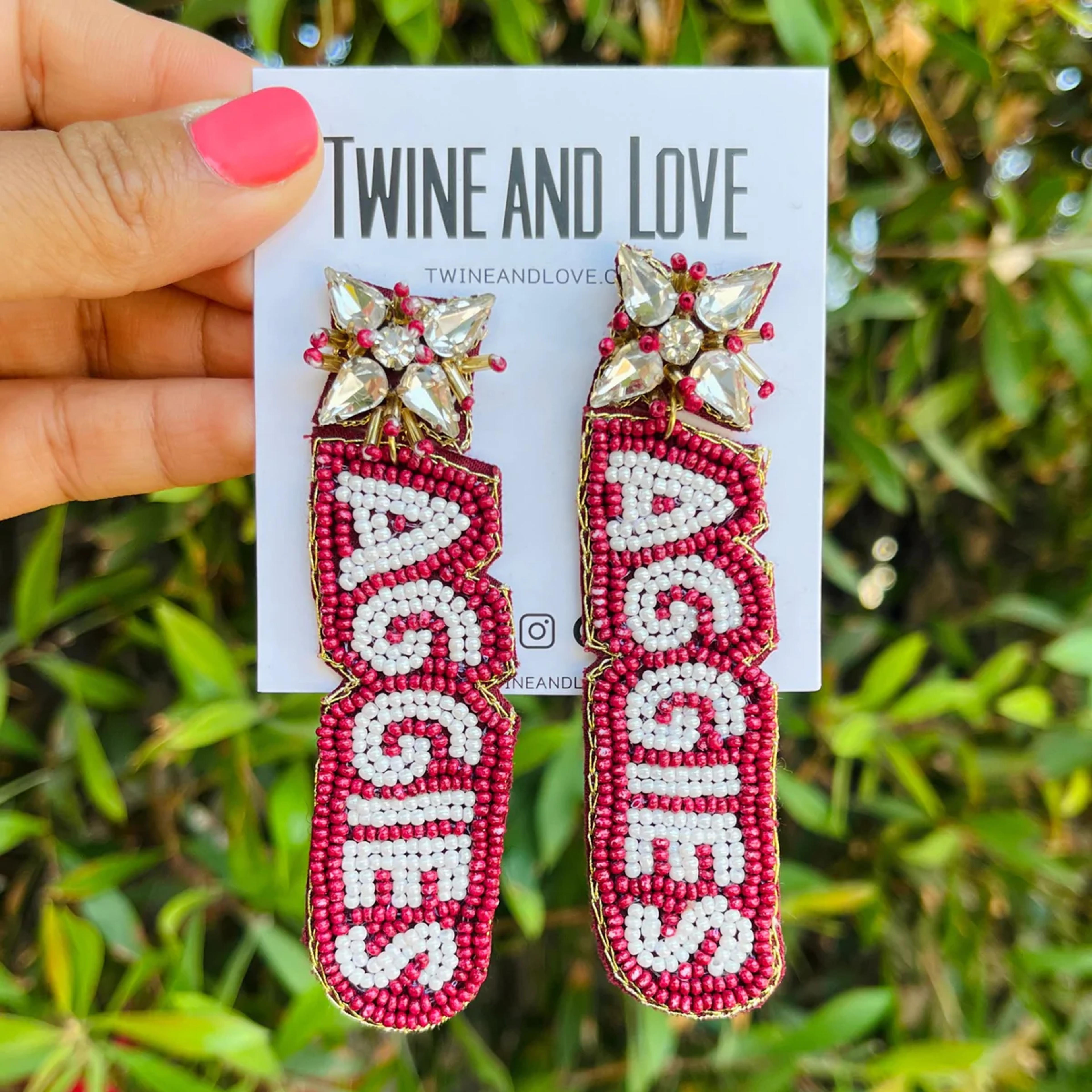 Game Day Beaded Earrings, Aggies GameDay Gifts, Aggies Bead Earrings – Twine and Love