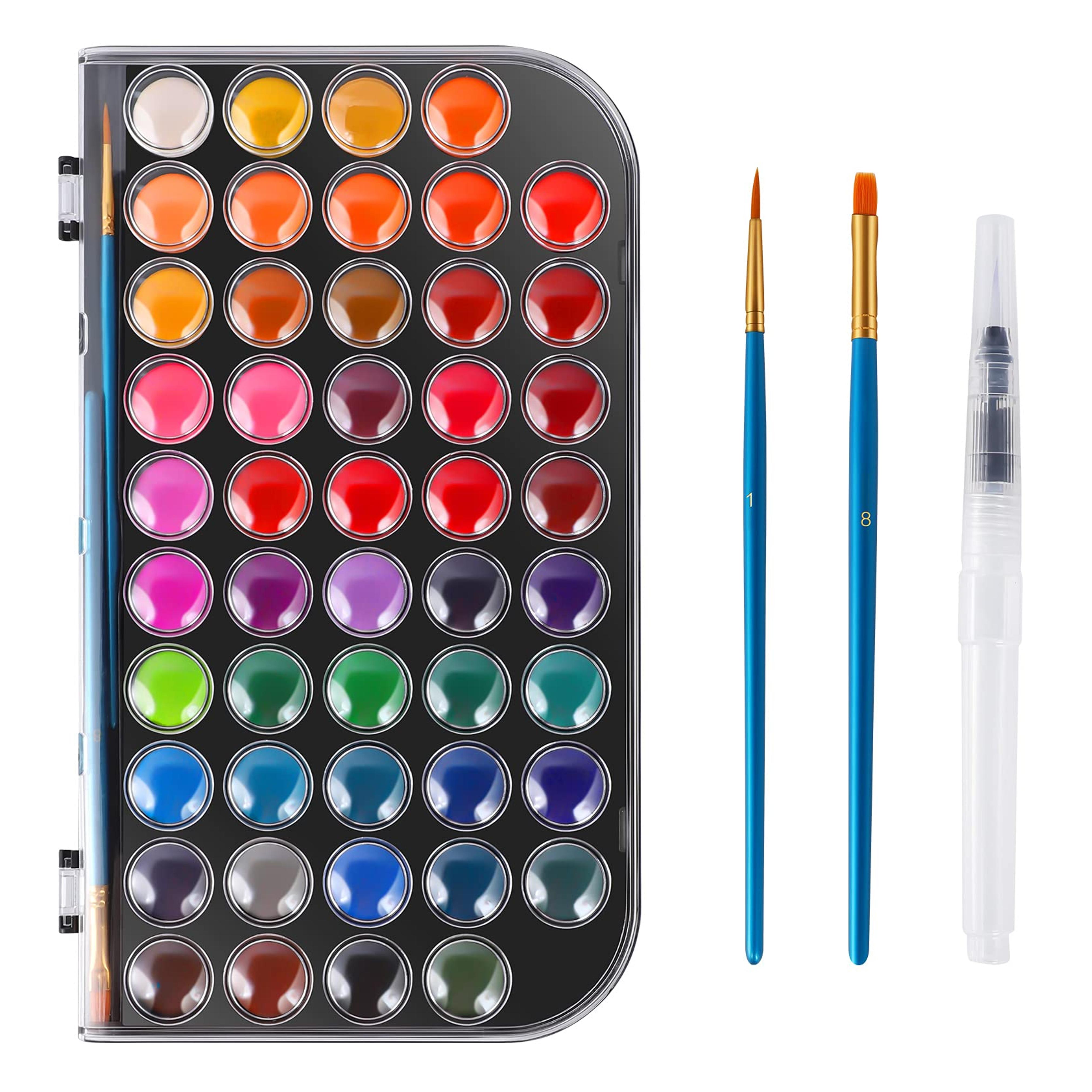 Amazon.com: Watercolor Paint Set, 48 Colors Non-toxic Watercolor Paint with a Brush Refillable a Water Brush Pen and Palette, Washable Water Color Paints Sets for Kids Adults Artists Children Students Beginner : Arts, Crafts & Sewing