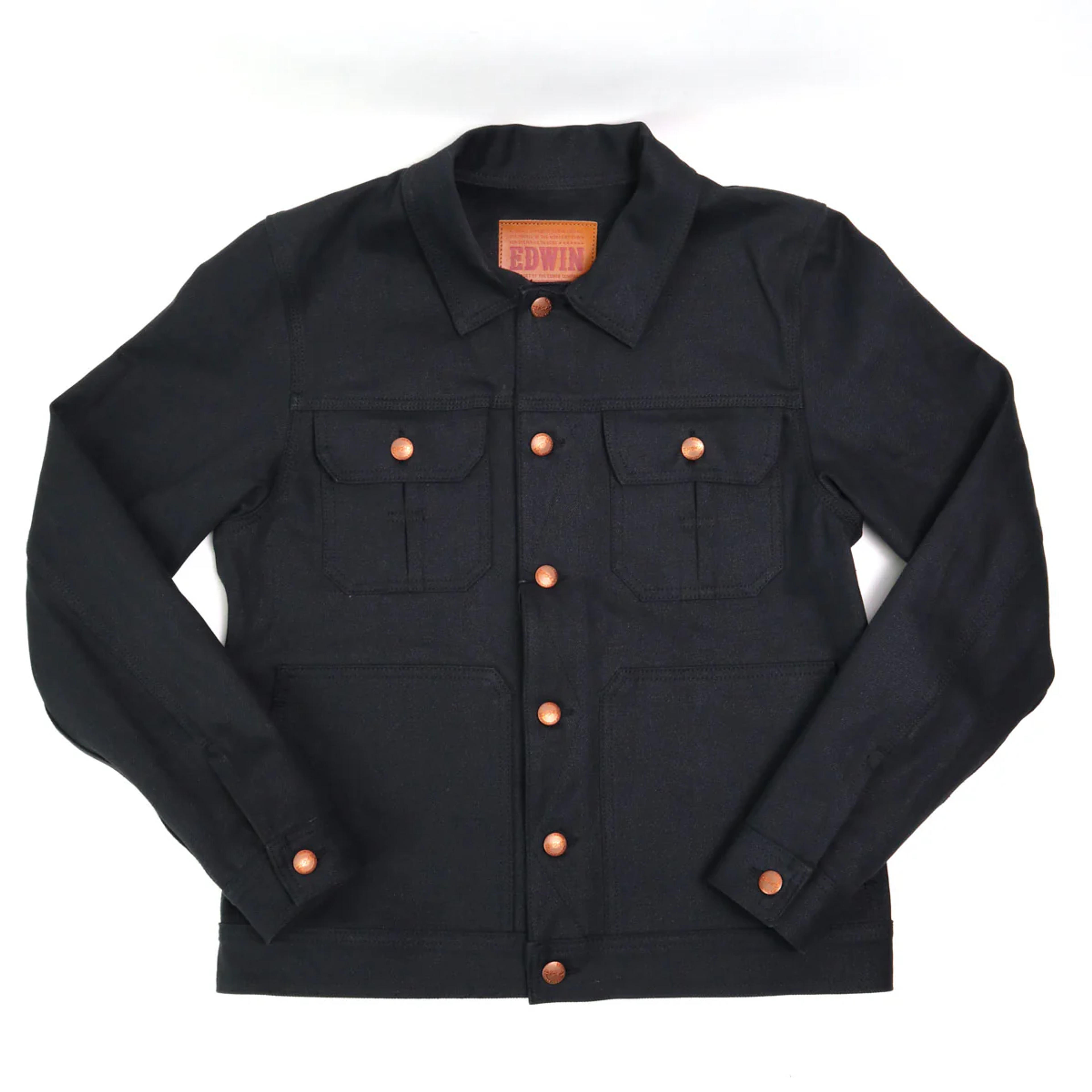 The Ranch Jacket Black Deadstock Selvedge Denim — Brooklyn Clothing