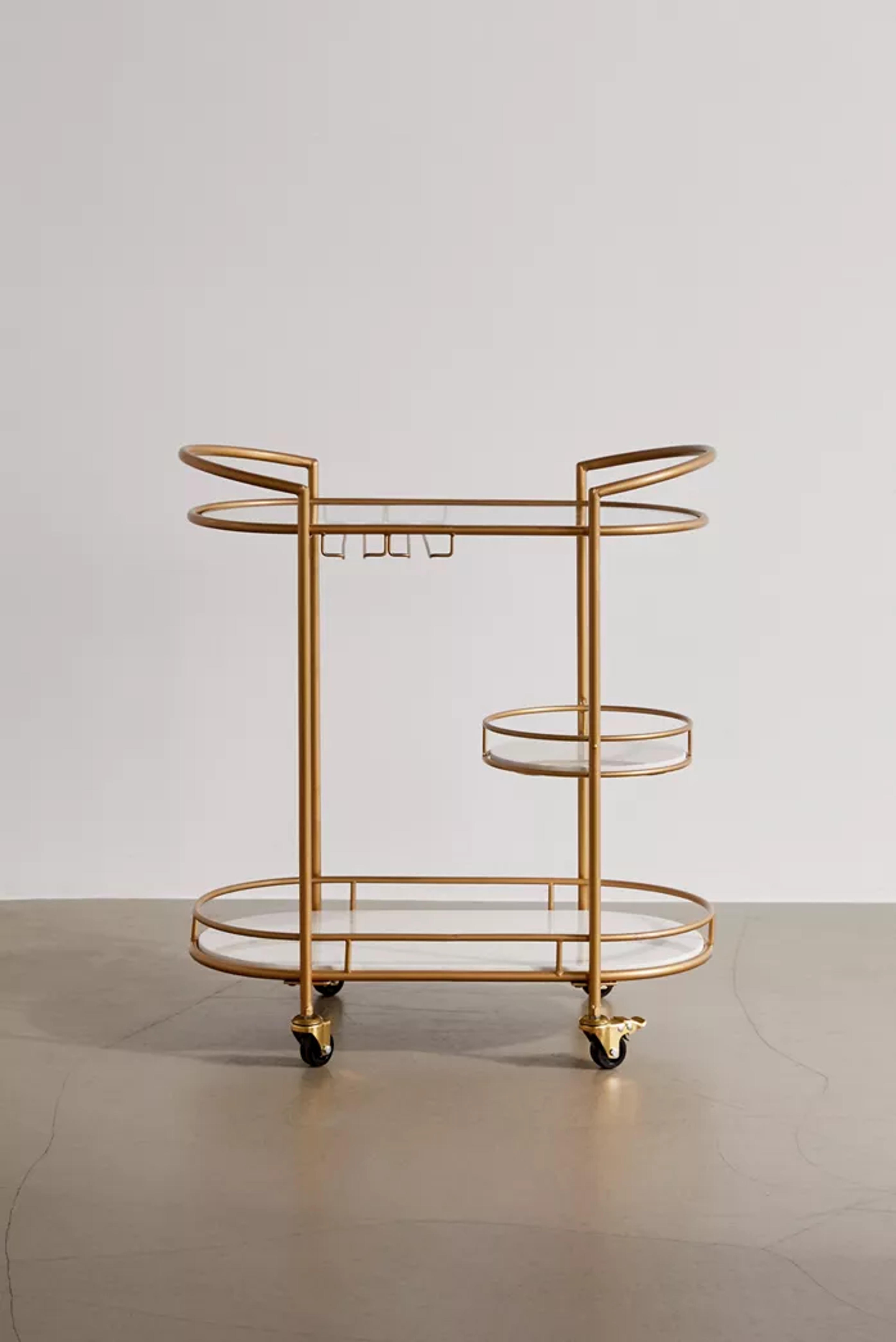 Colette Marble Bar Cart | Urban Outfitters