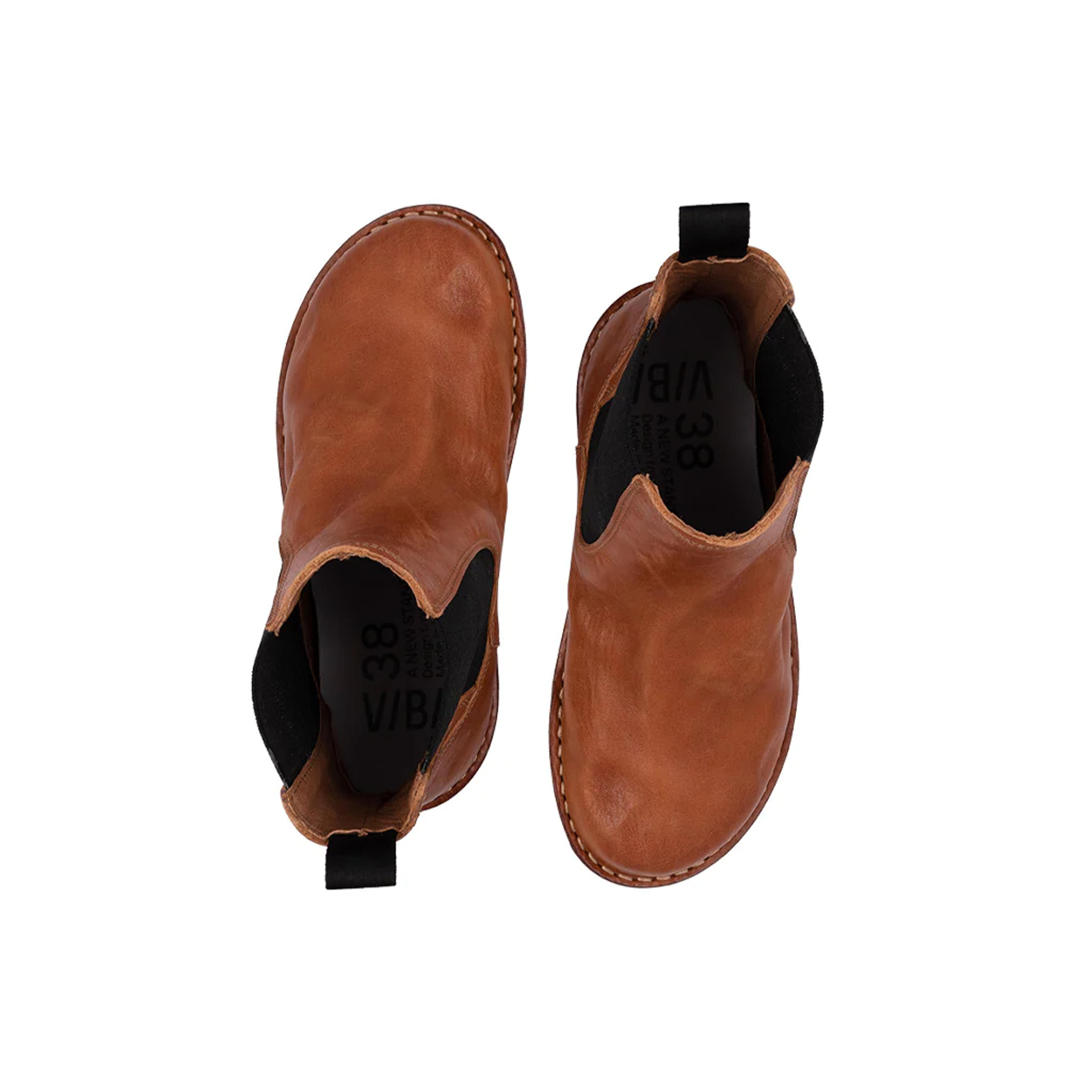 HELSINKI Leather Cognac Brown/Coffee – VIBAe