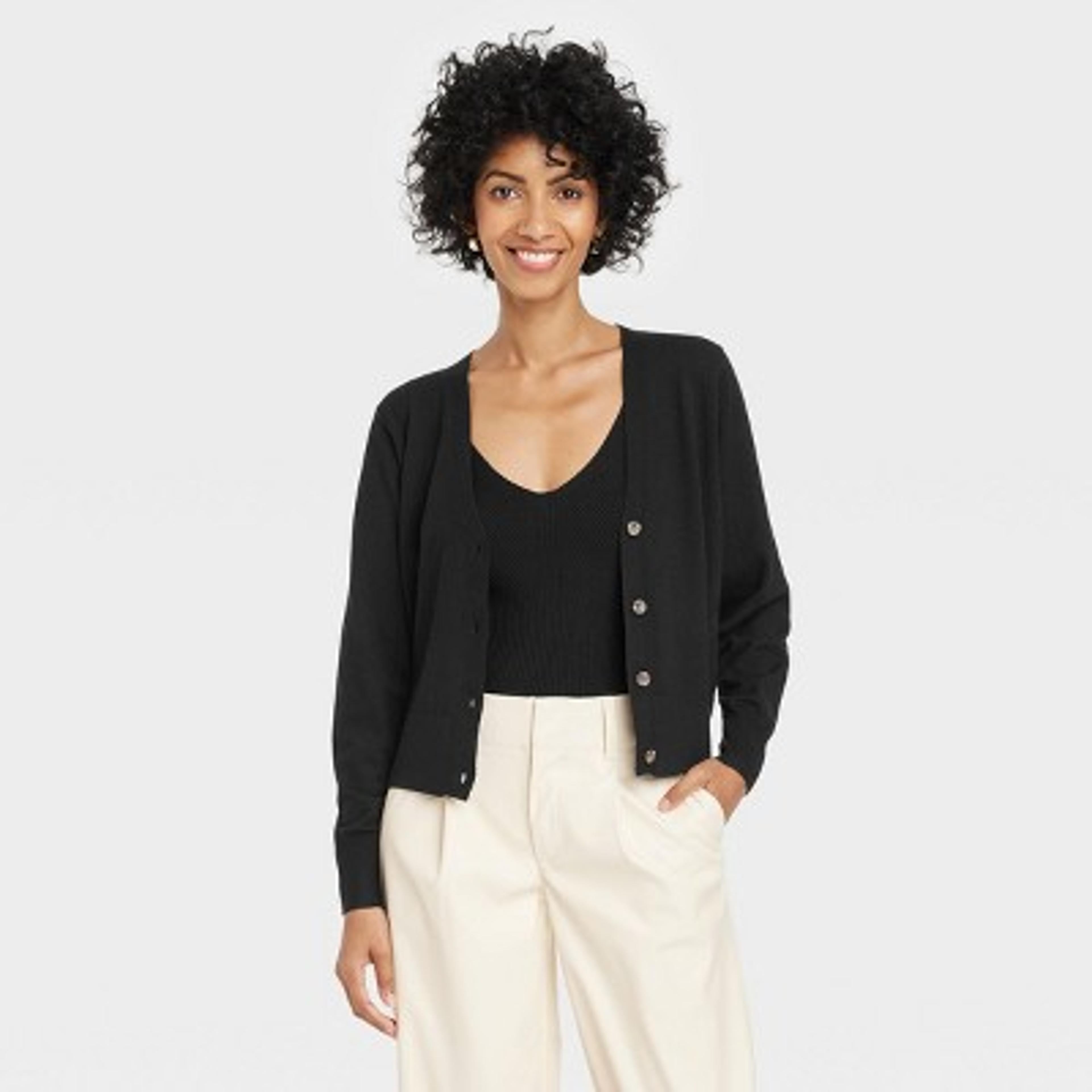 Women's Fine Gauge Ribbed Cardigan - A New Day™ : Target