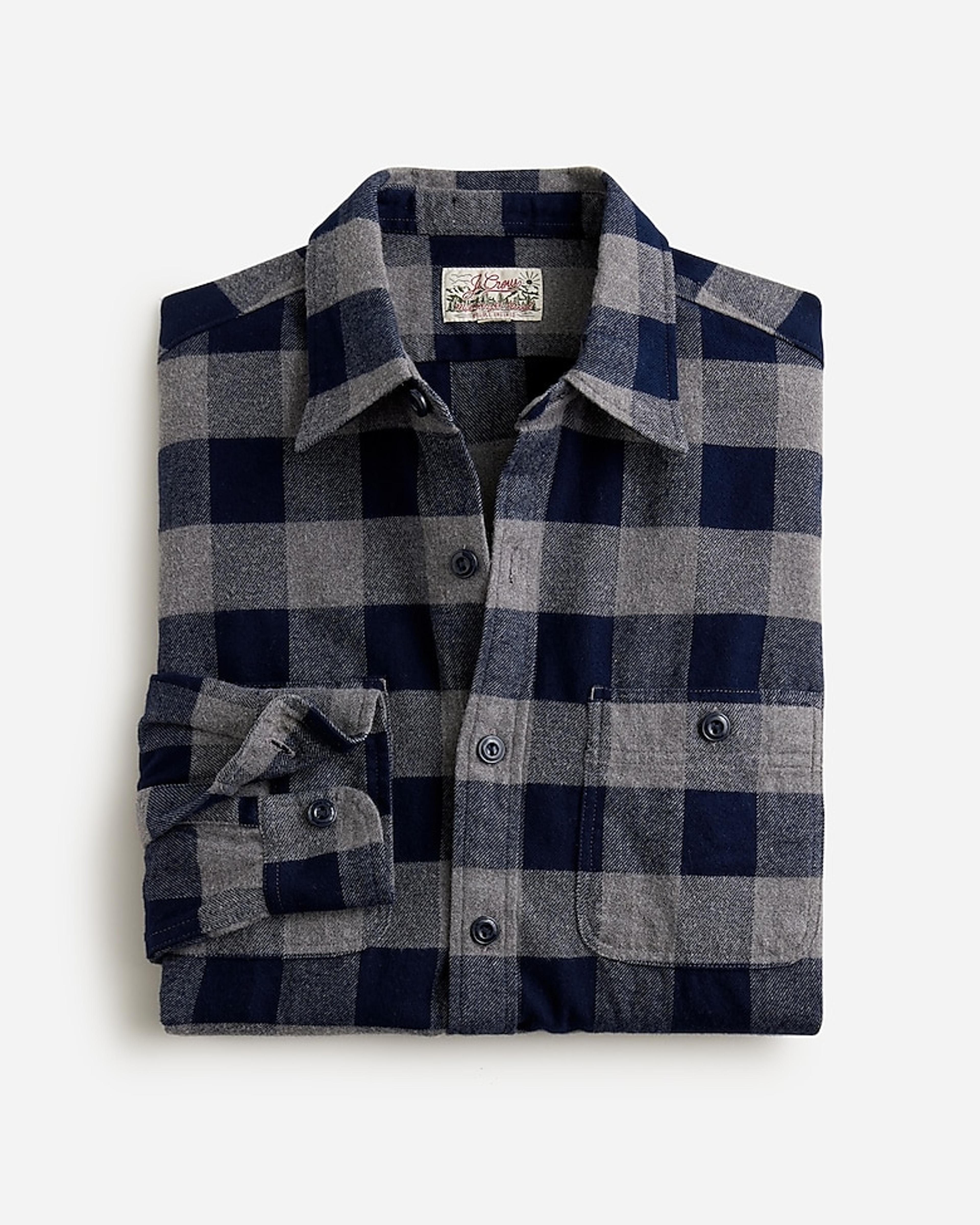 J.Crew: Midweight Flannel Workshirt For Men