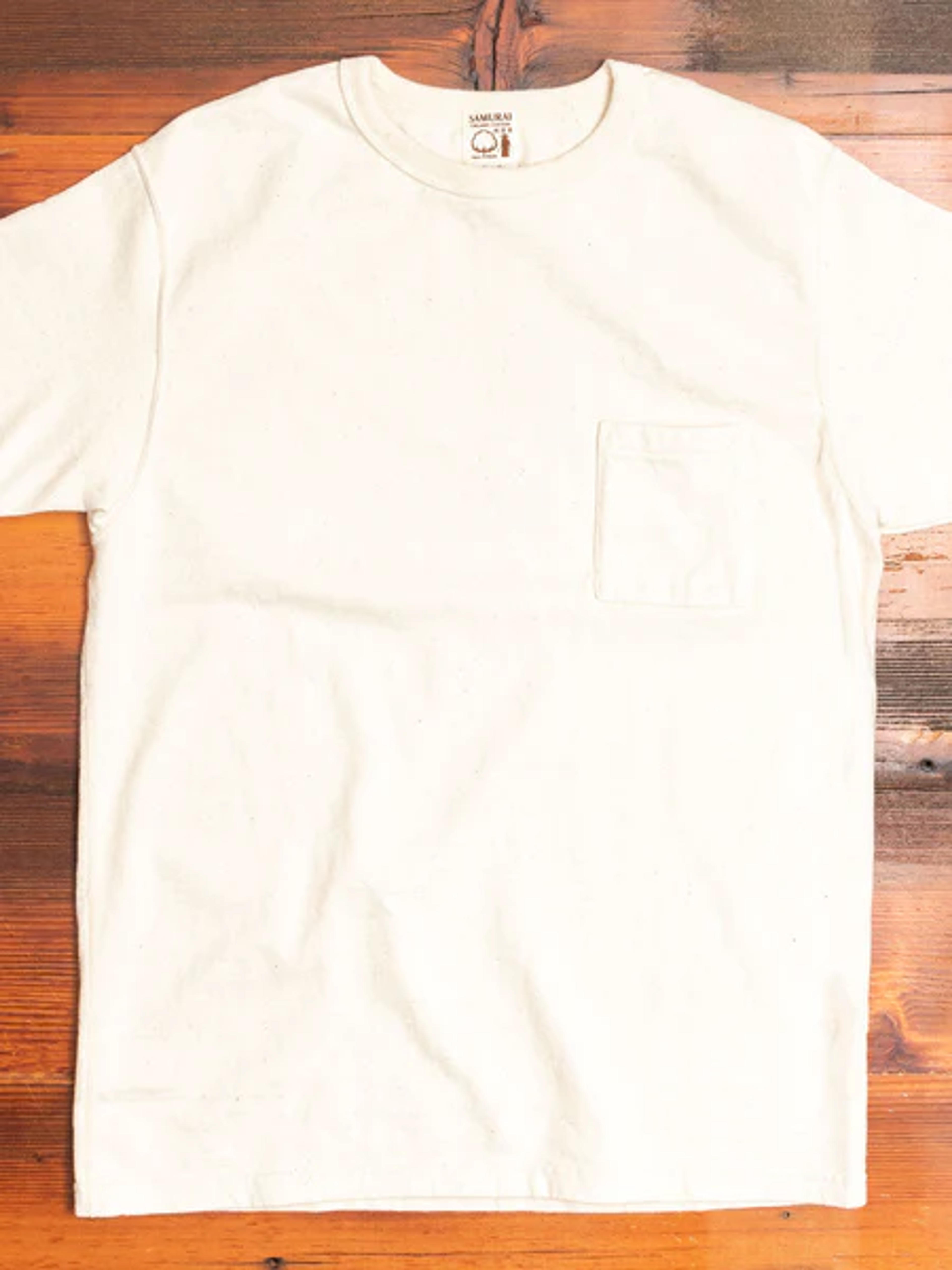 "Samurai Cotton Project" Pocket T-Shirt in Natural – Blue Owl Workshop