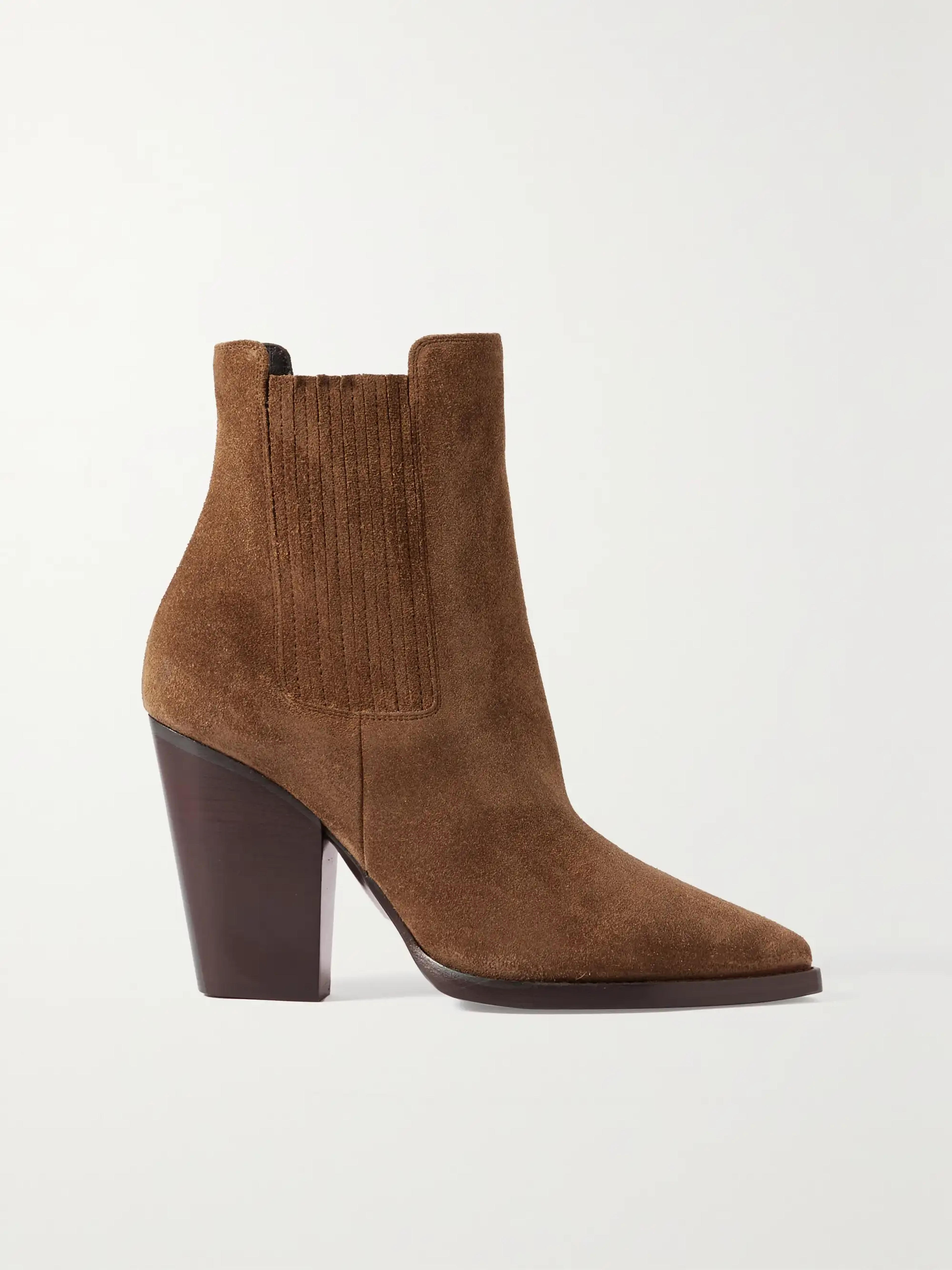 SAINT LAURENT Theo suede ankle boots