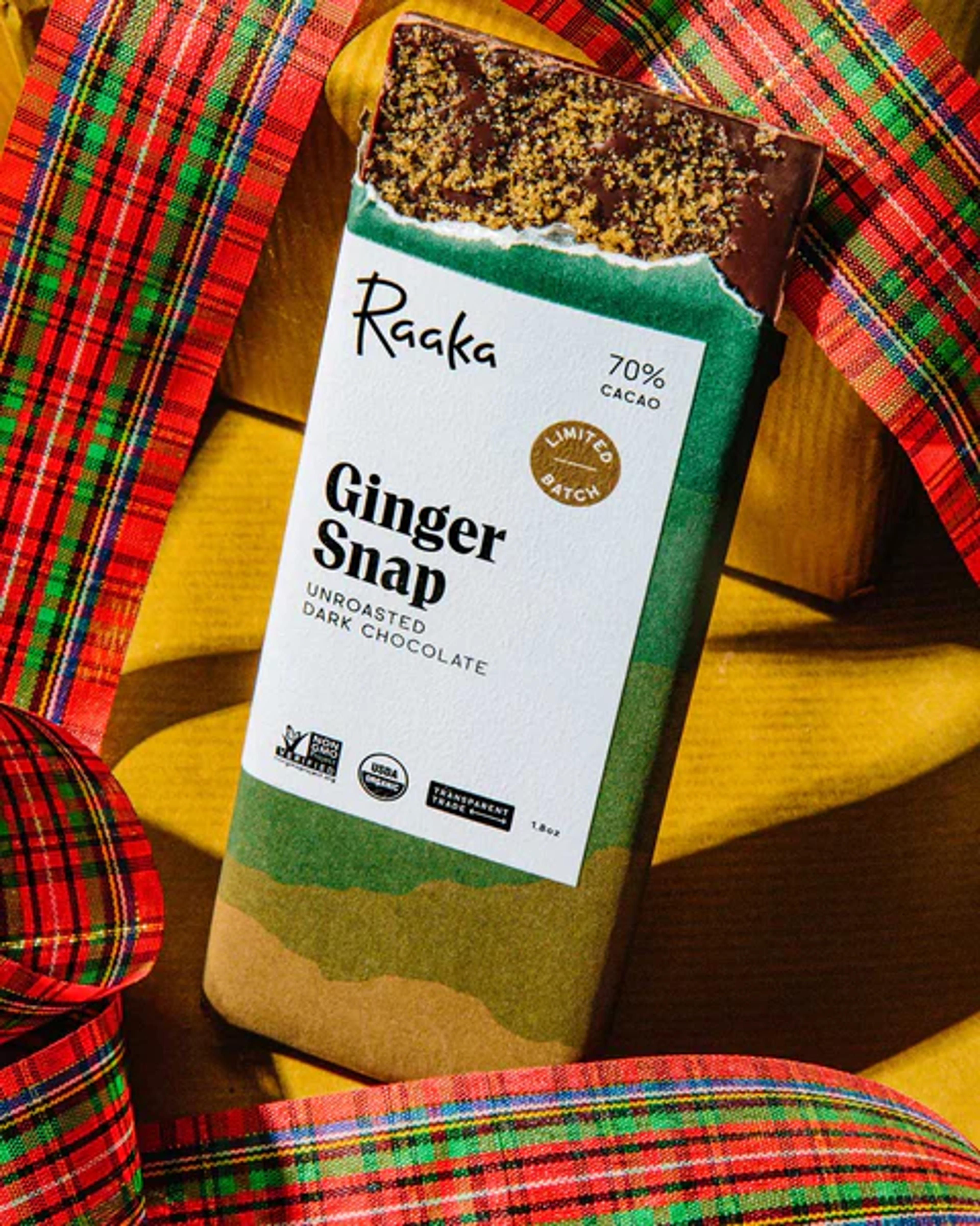 Ginger Snap | Limited Batch Holiday Chocolate | Raaka Chocolate