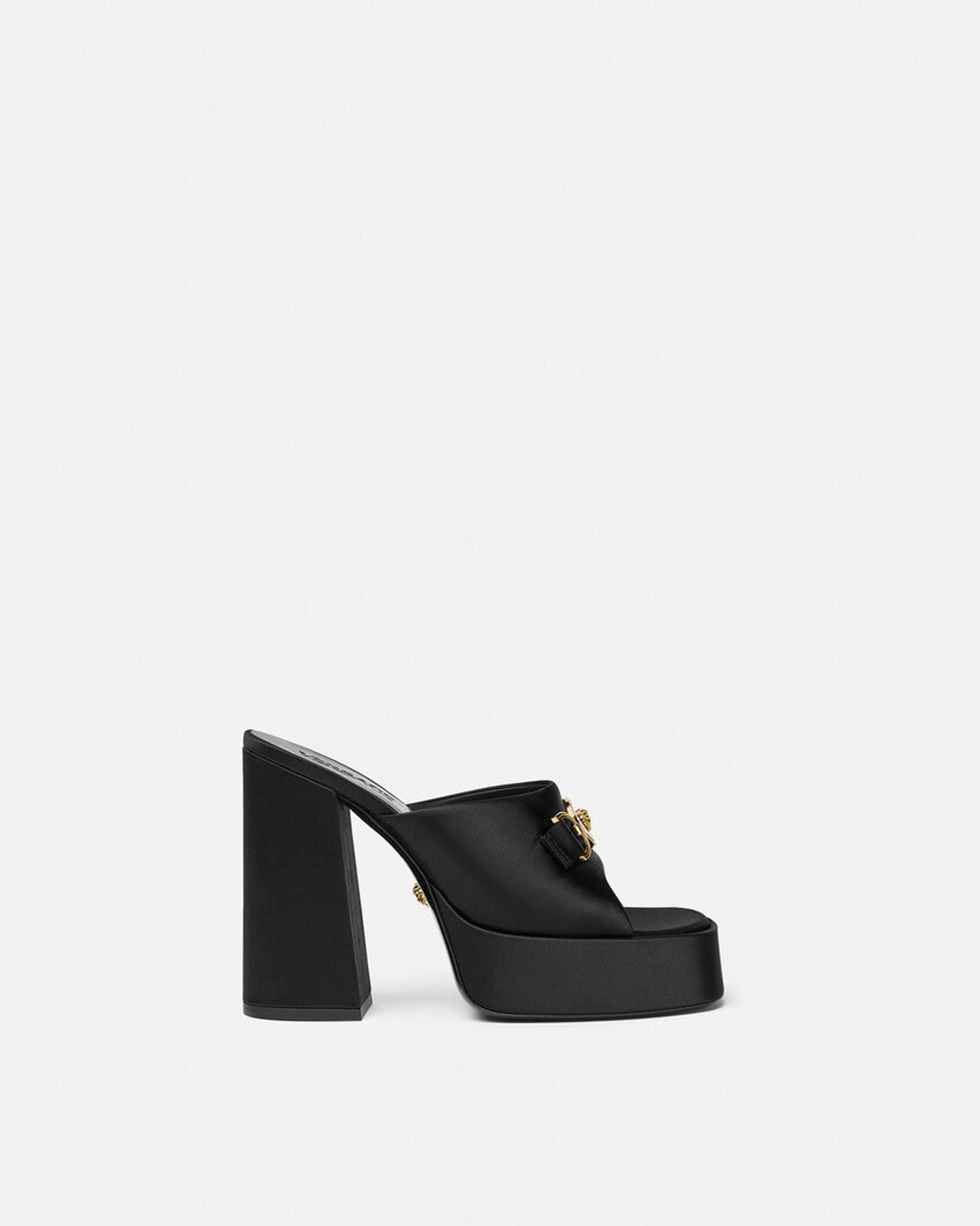 Versace Aevitas Satin Platform Mules | VERSACE