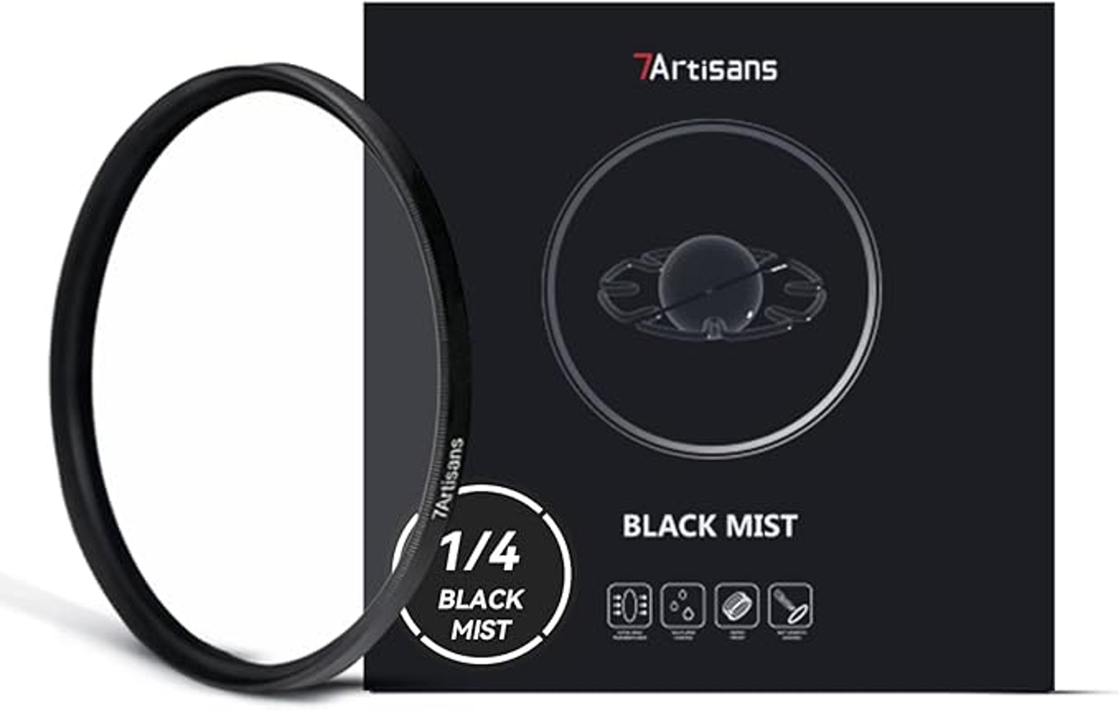 7artisans Filtro Nebbia Nera 1/4 Lega di Alluminio Naturale Morbido Diffusore Effetto Dream Cinematic Effetto Soft Focus Filtro Vetro Ottico (58mm) : Amazon.it: Elettronica