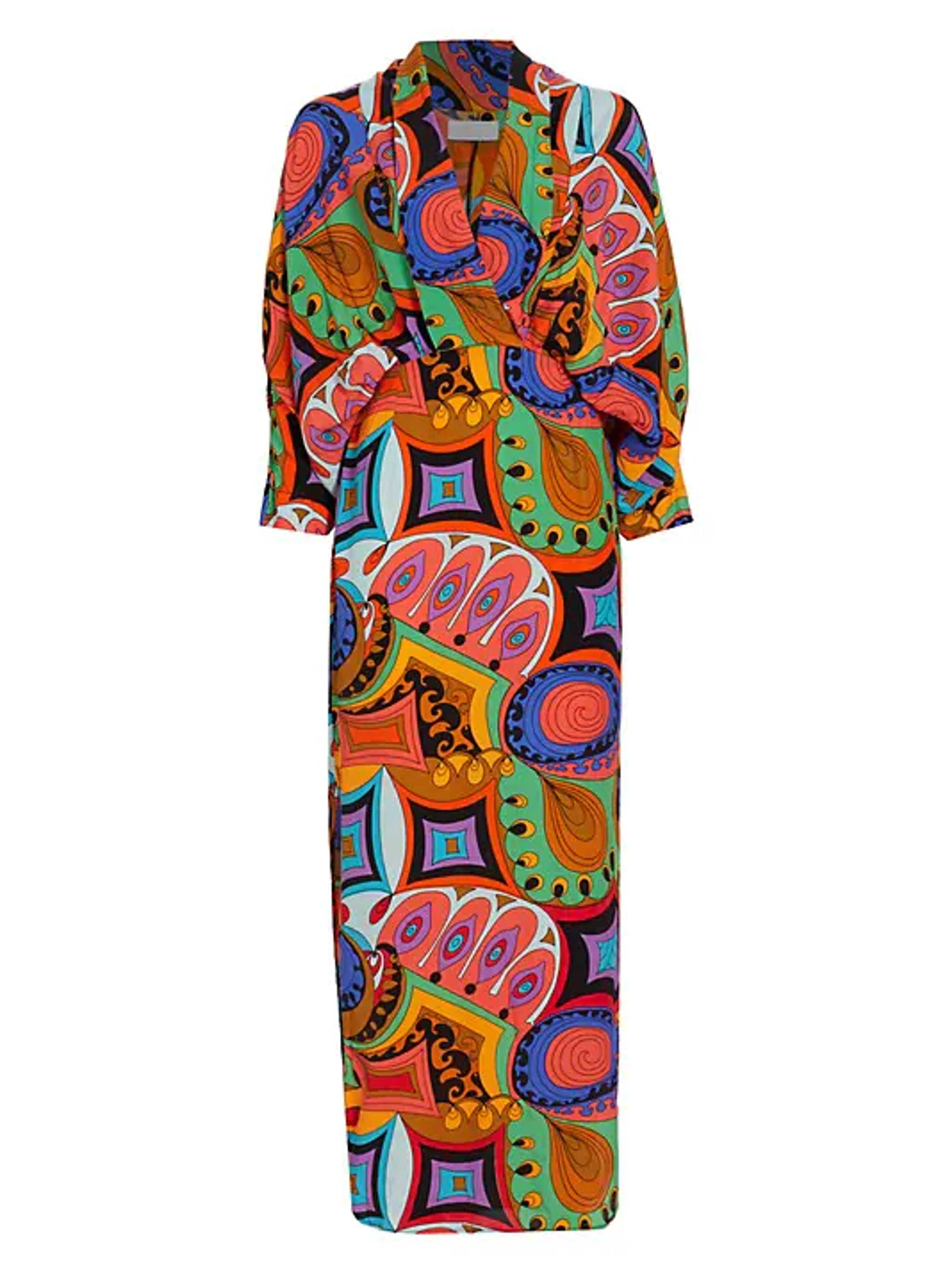 Shop SWF Plunge Printed Midi-Dress | Saks Fifth Avenue