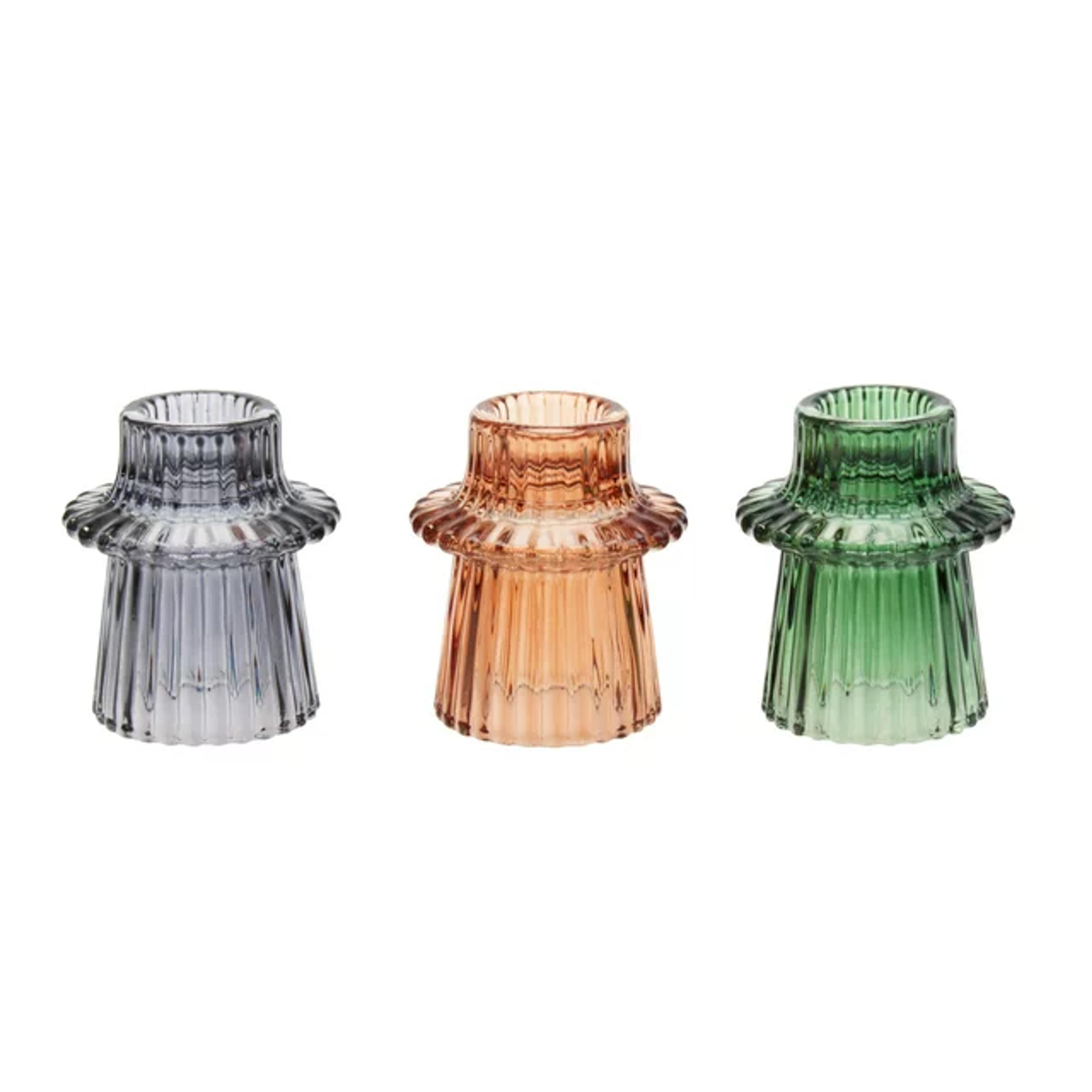 Taper Candle Holder Set, Set of 3, Multicolor - Walmart.com