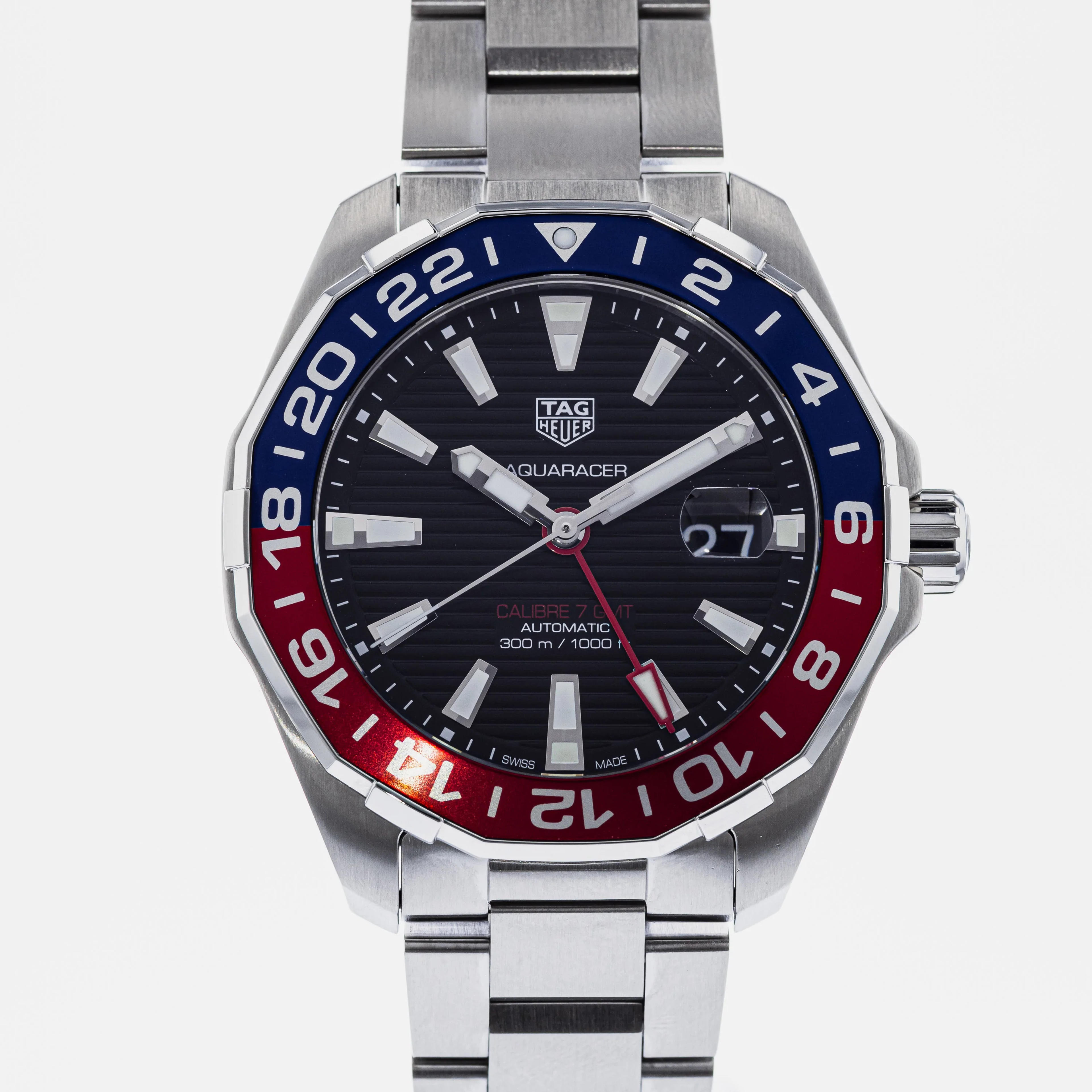 TAG Heuer Aquaracer 300M Calibre 7 Twin-Time Pepsi WAY201F