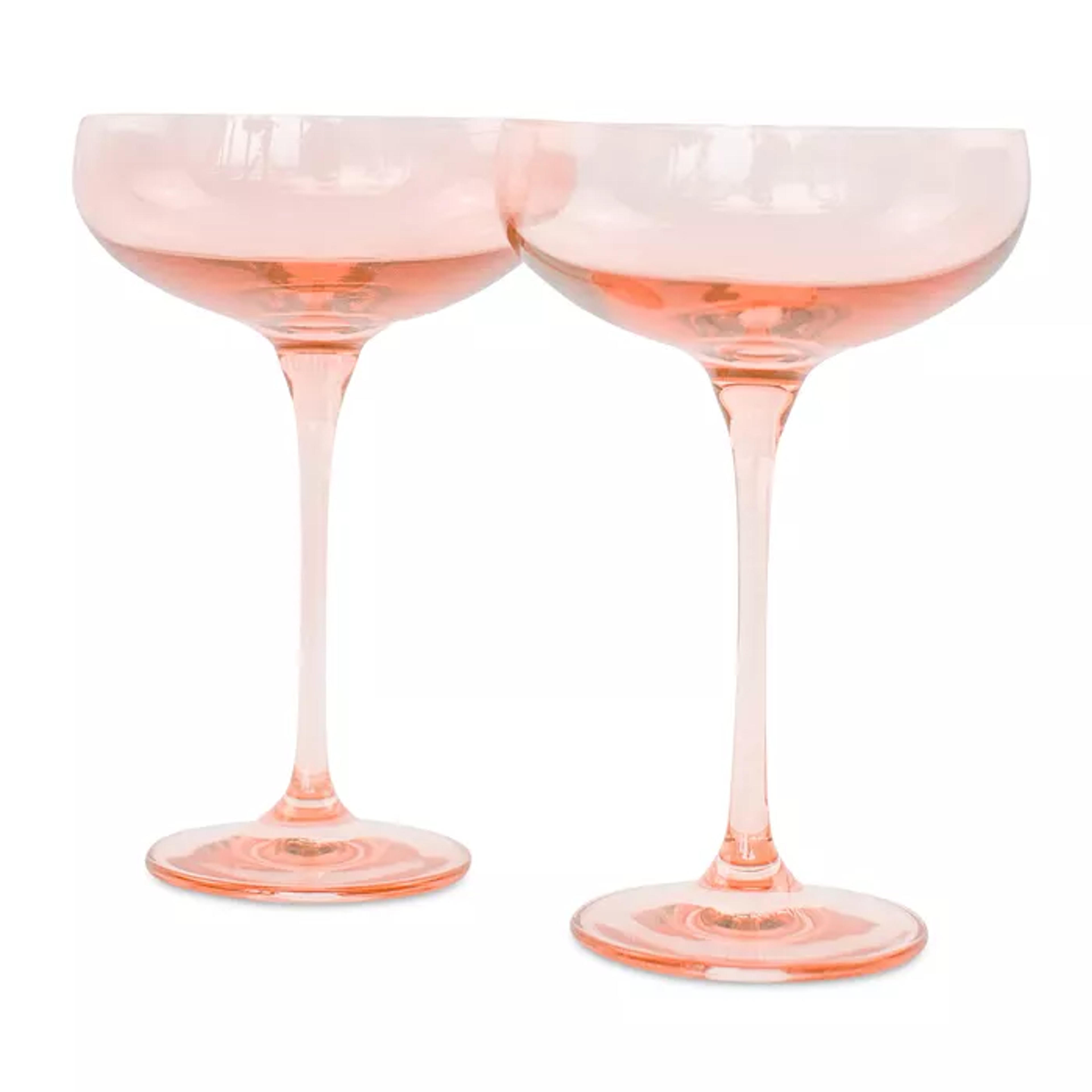 Estelle Colored Glass Champagne Coupes, Set of 2 | Bloomingdale's