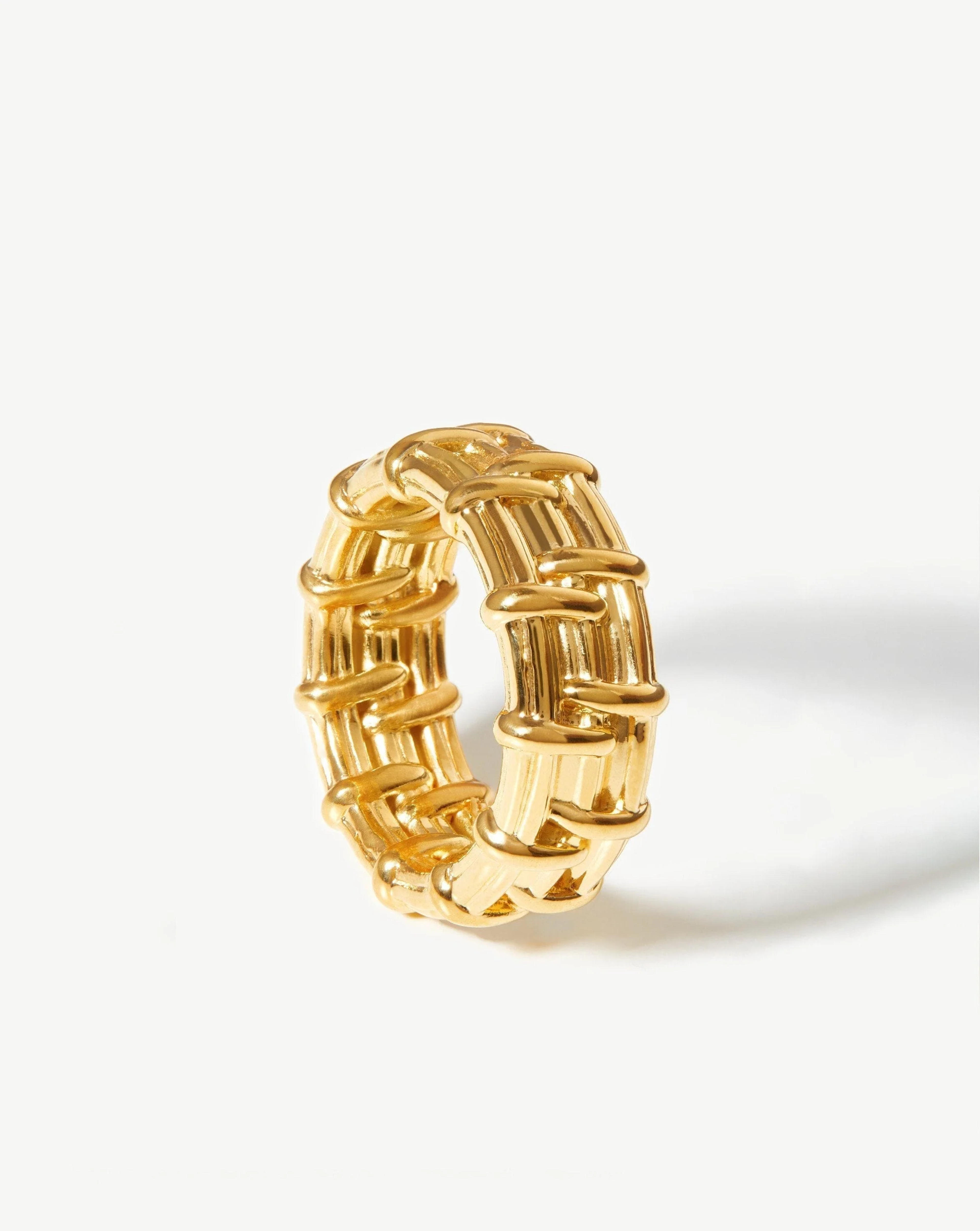 Wide Raffia Ring | 18ct Gold Plated | Missoma